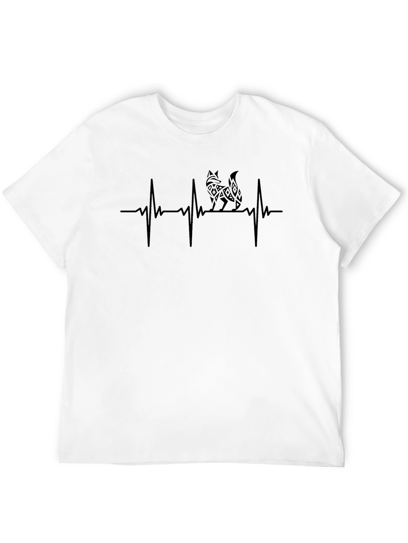 Fox Heartbeat Graphic Tee - Stylish Mens T-Shirt
