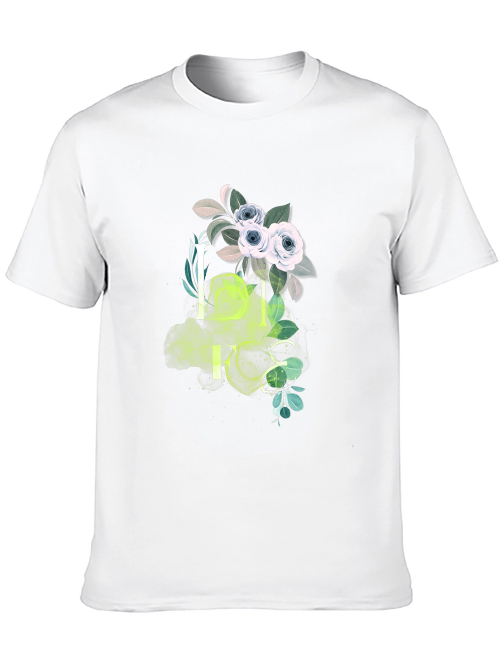 Floral Life Graphic Print Black T-Shirt