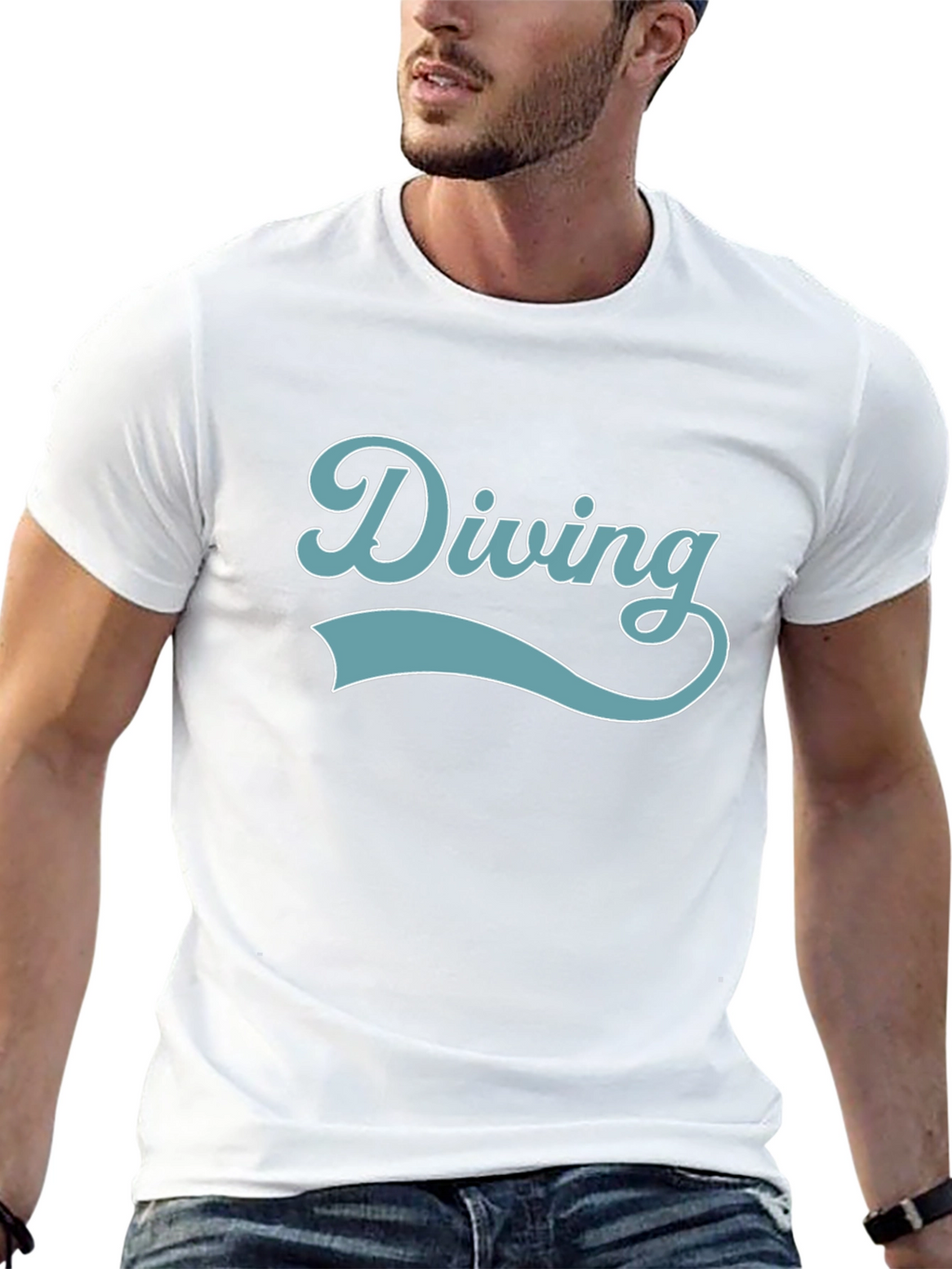 Diving Graphic T-Shirt - Retro Style