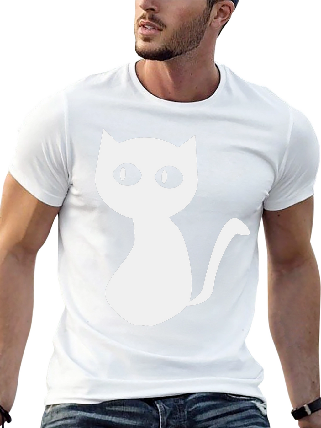 Cute Cat Graphic Tee - Unisex Black T-Shirt