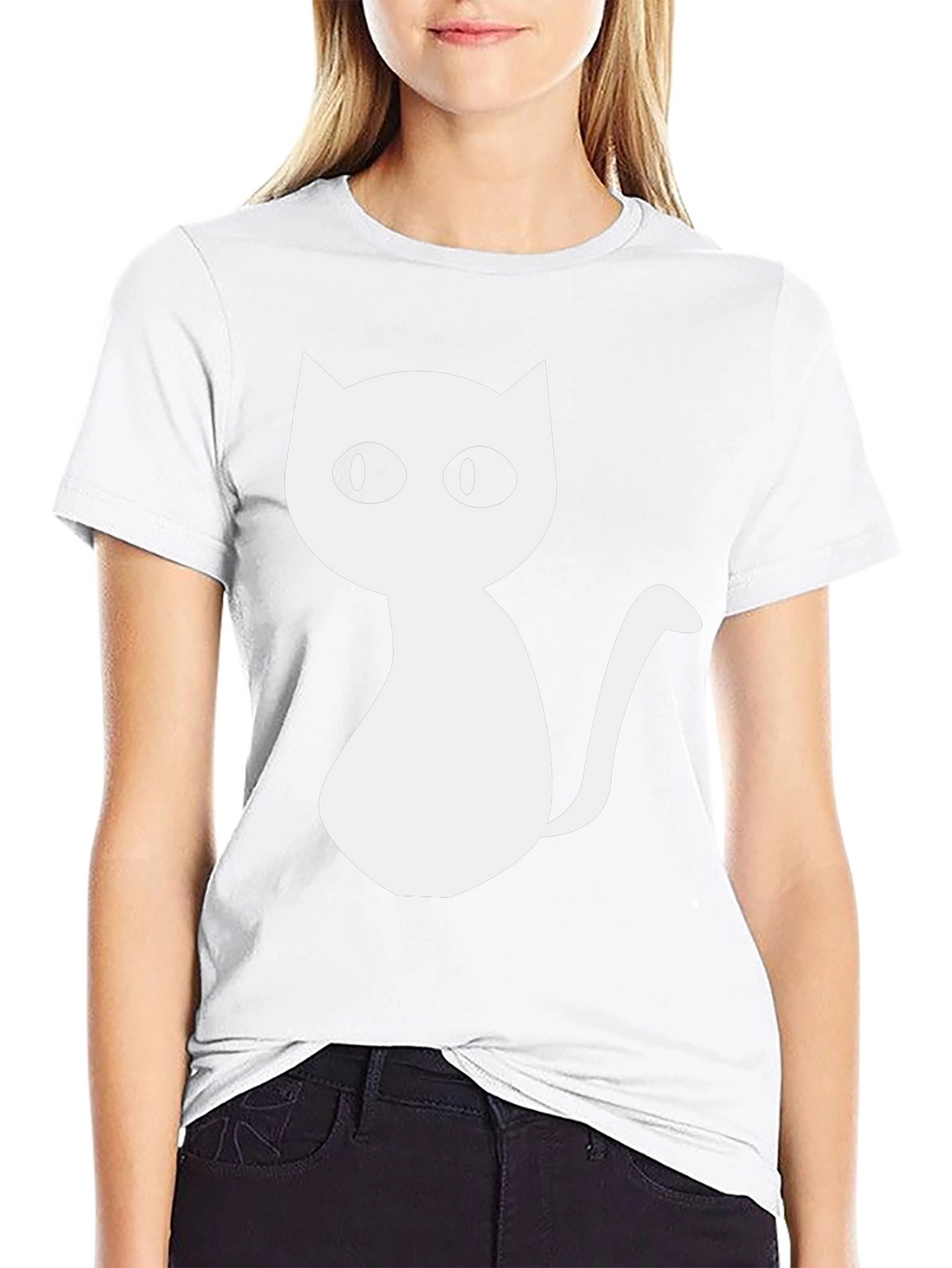 Cute Cat Graphic Tee - Unisex Black T-Shirt