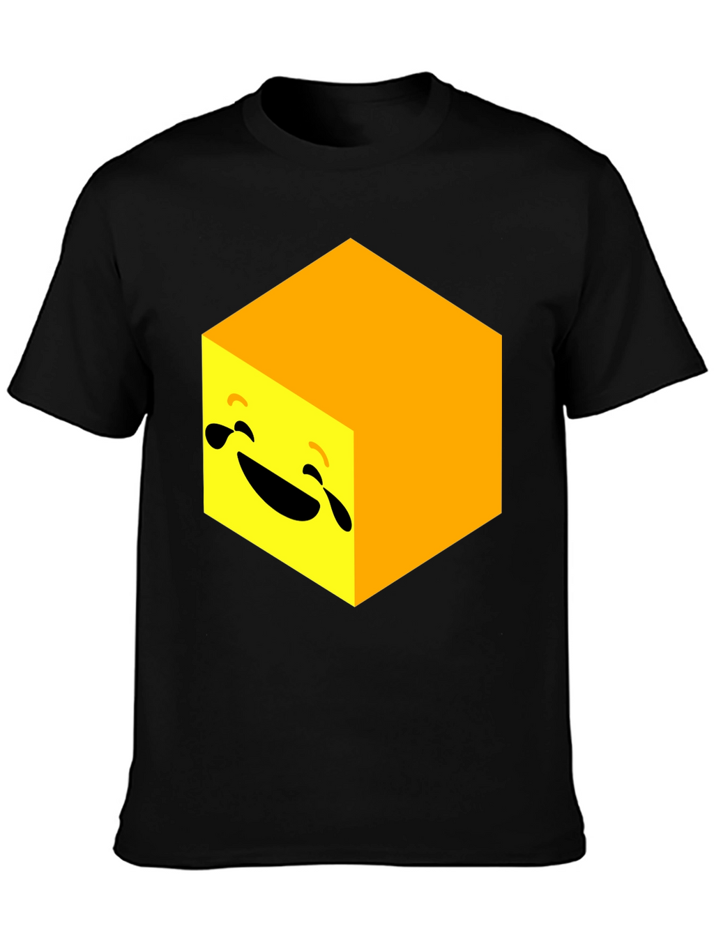 Laughing Cube Graphic Tee - Black Cotton Blend