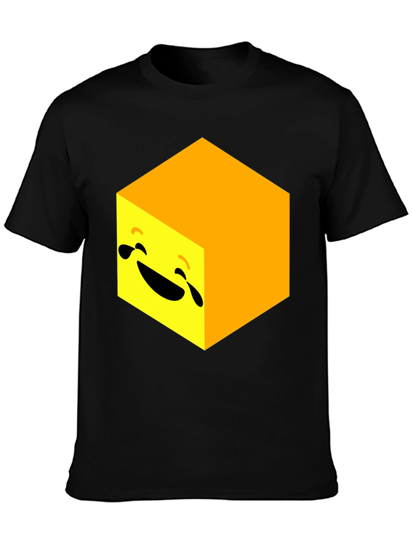 Laughing Cube Graphic Tee - Black Cotton Blend