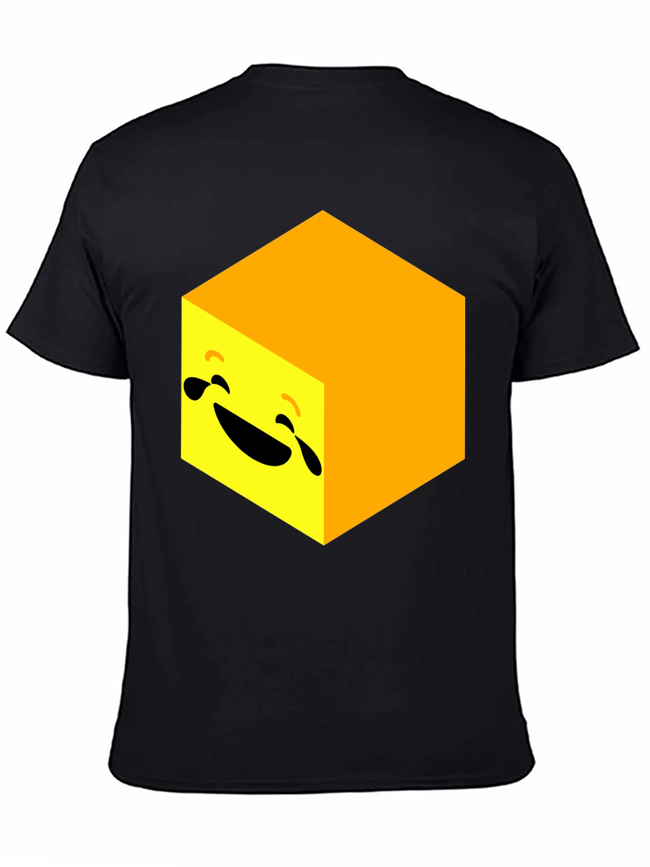 Laughing Cube Graphic Tee - Black Cotton Blend