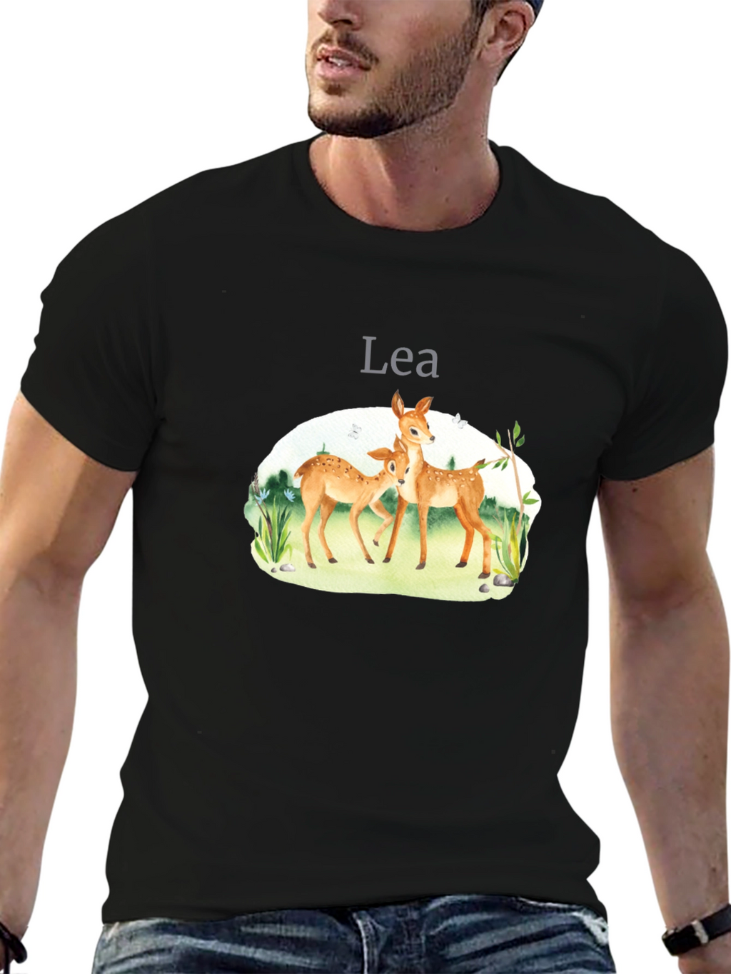 Deer Family Graphic Tee - Lea