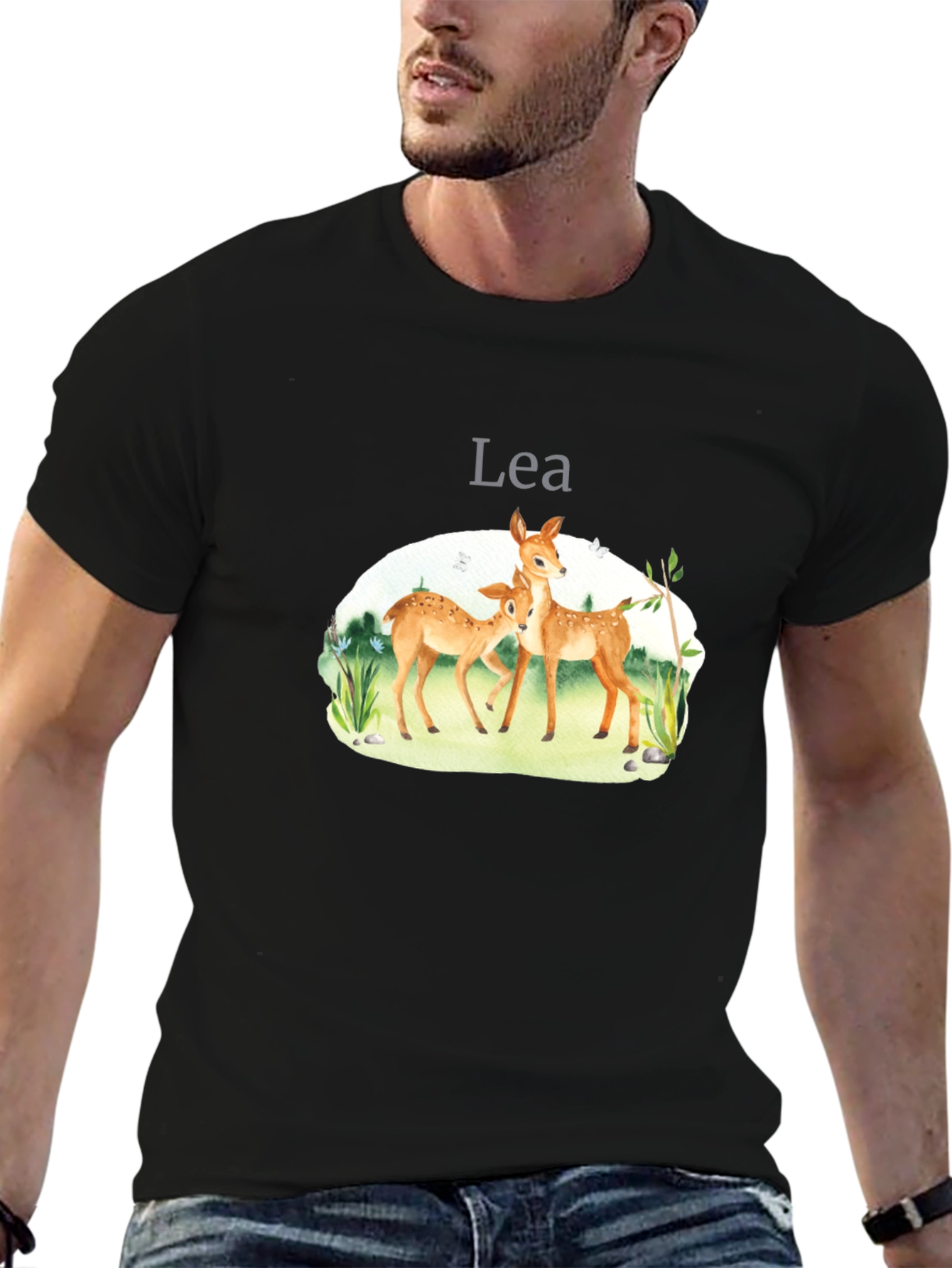 Deer Family Graphic Tee - Lea
