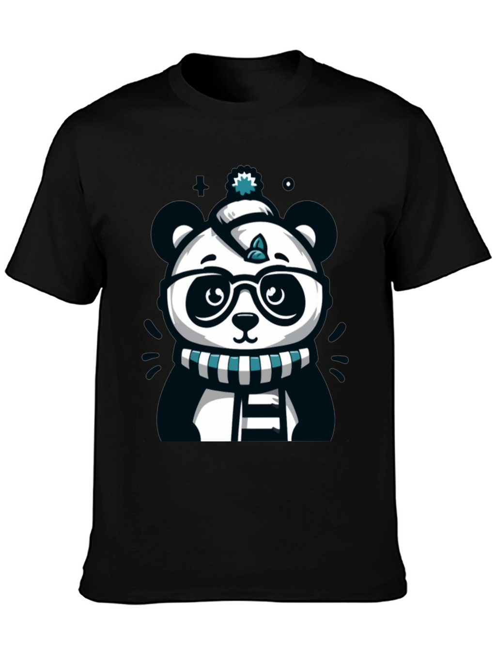 Cute Cartoon Panda Bear Graphic T-Shirt