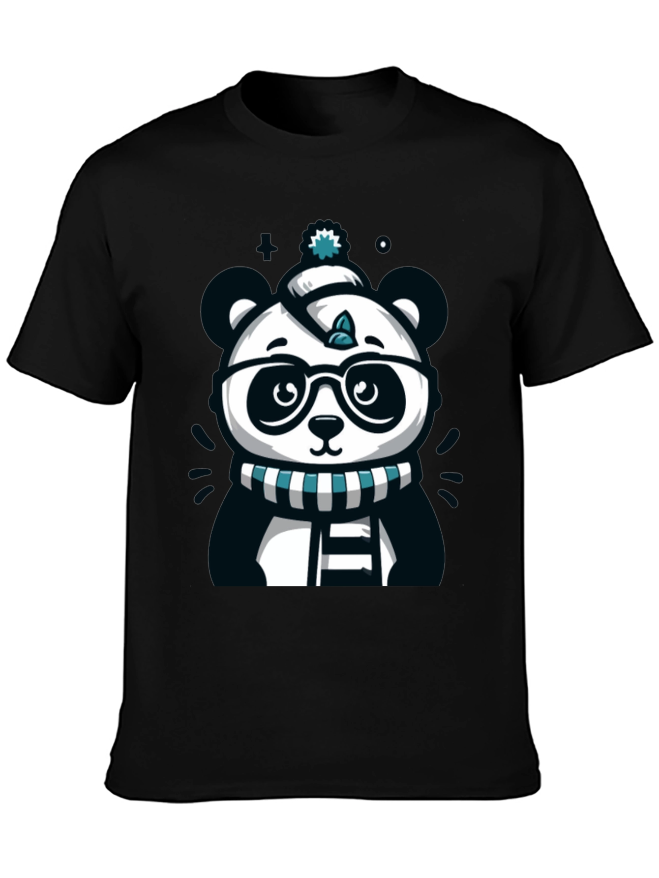 Cute Cartoon Panda Bear Graphic T-Shirt