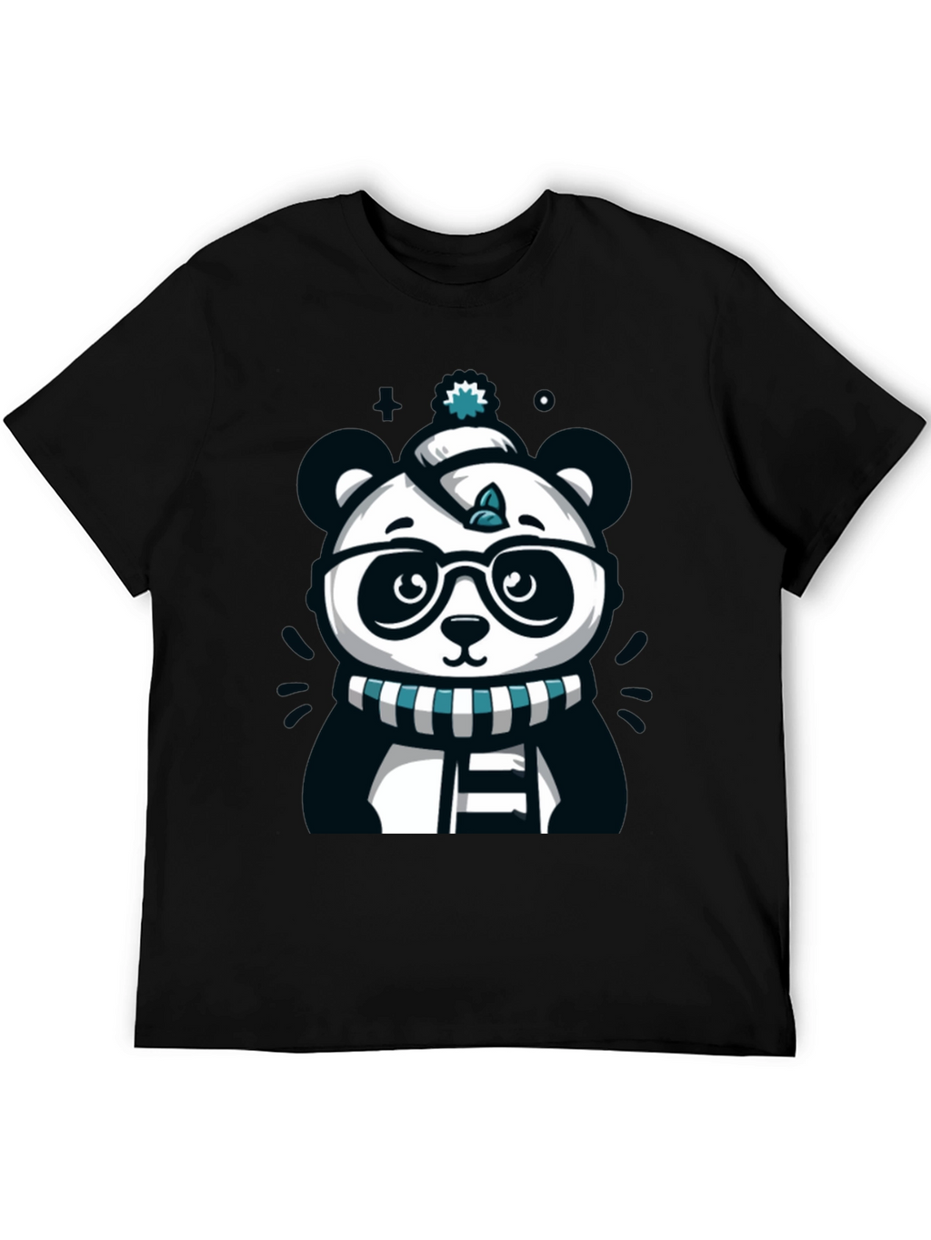 Cute Cartoon Panda Bear Graphic T-Shirt