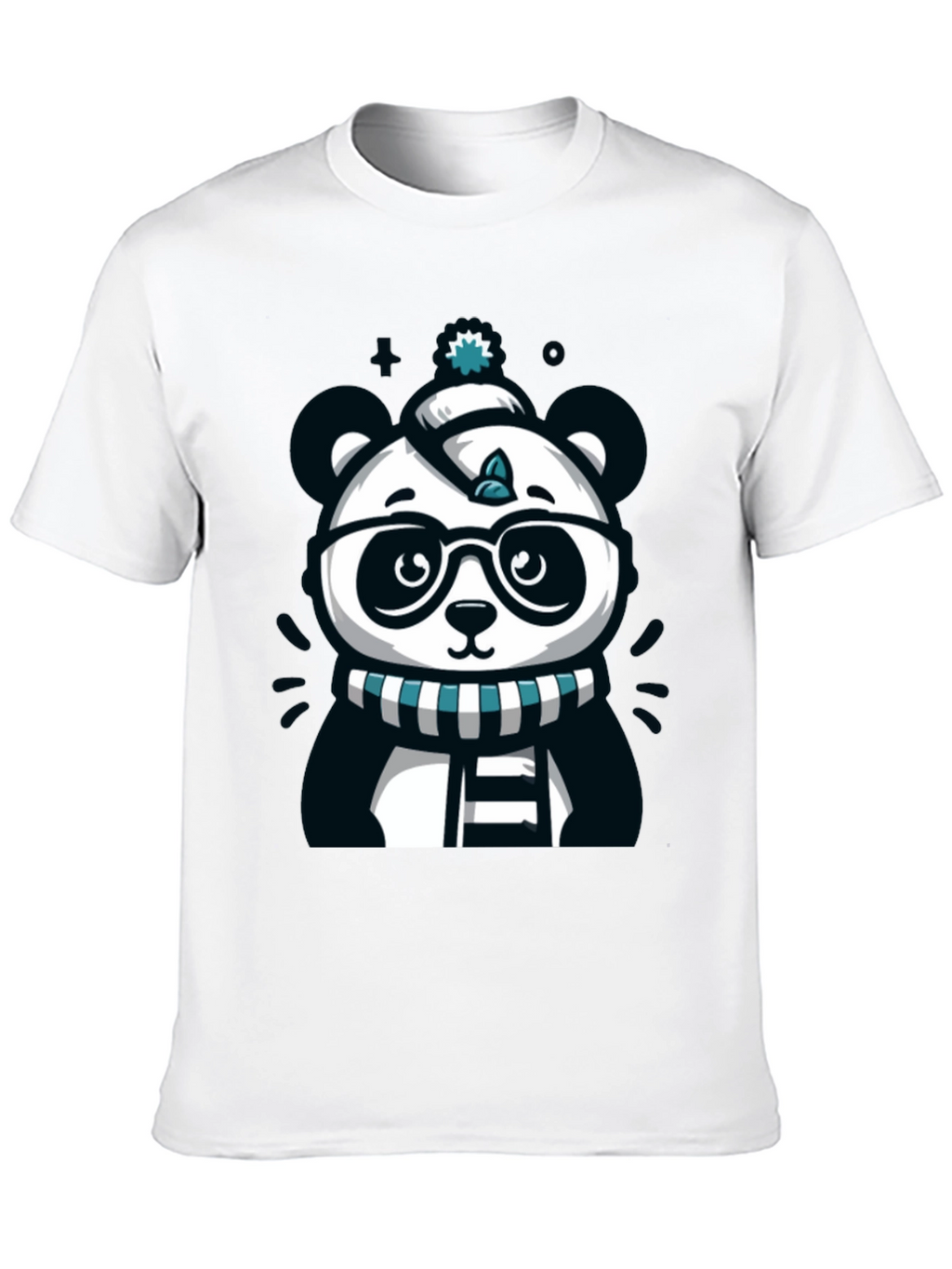 Cute Cartoon Panda Bear Graphic T-Shirt