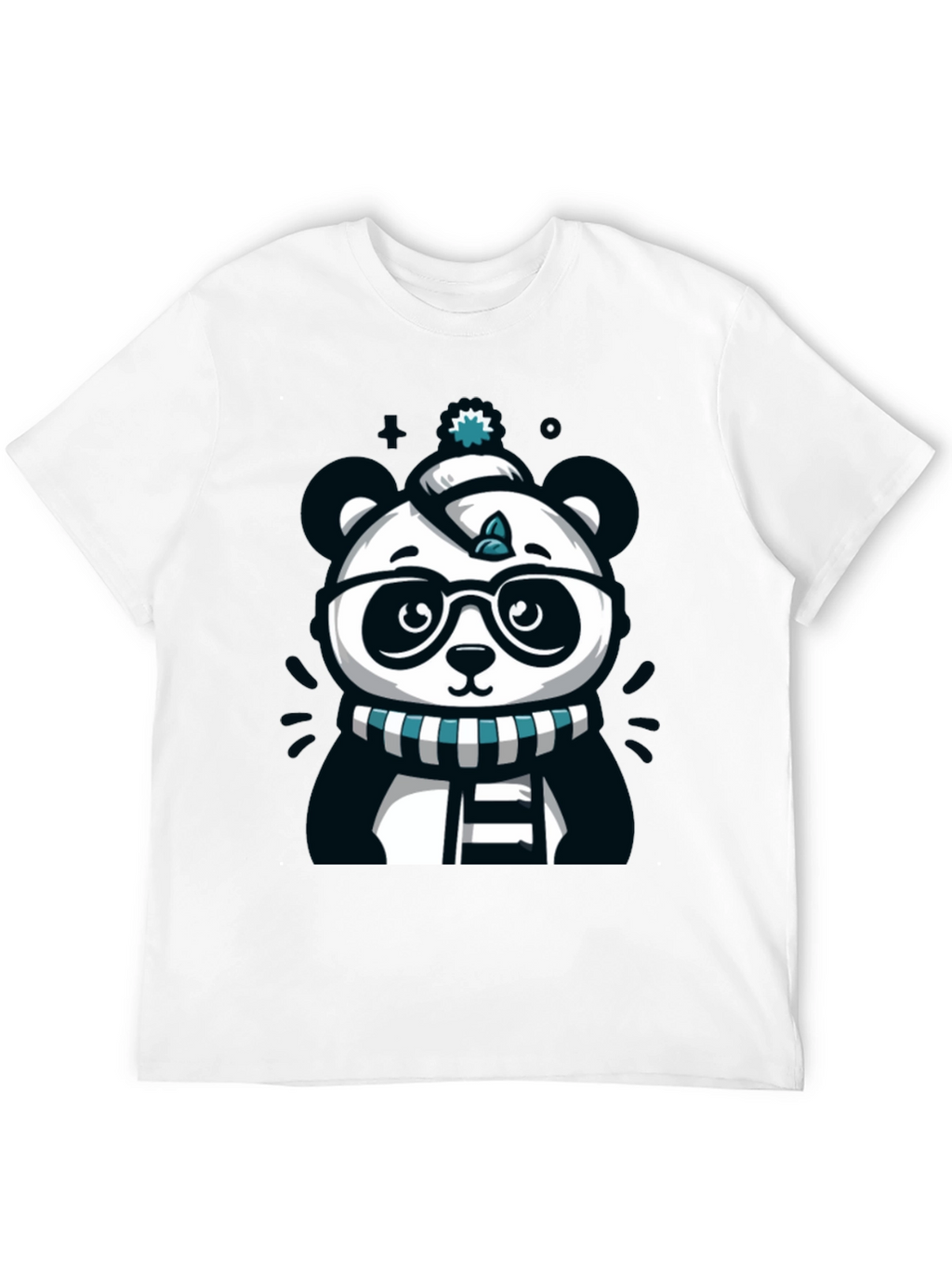 Cute Cartoon Panda Bear Graphic T-Shirt