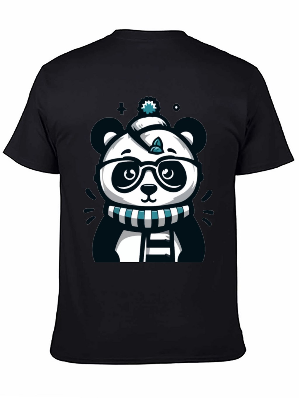 Cute Cartoon Panda Bear Graphic T-Shirt