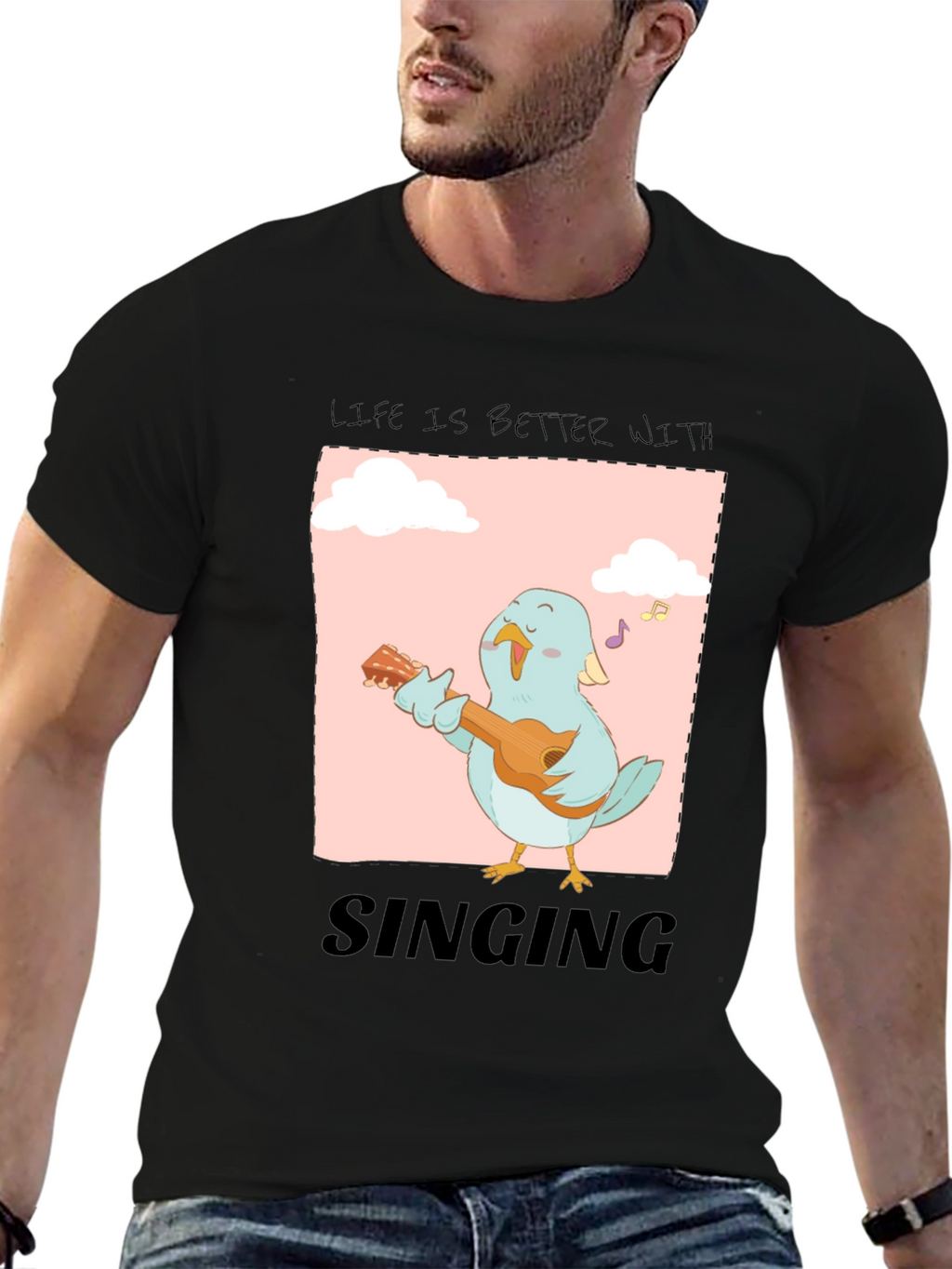 Life is Better with Singing Bird Graphic Tee