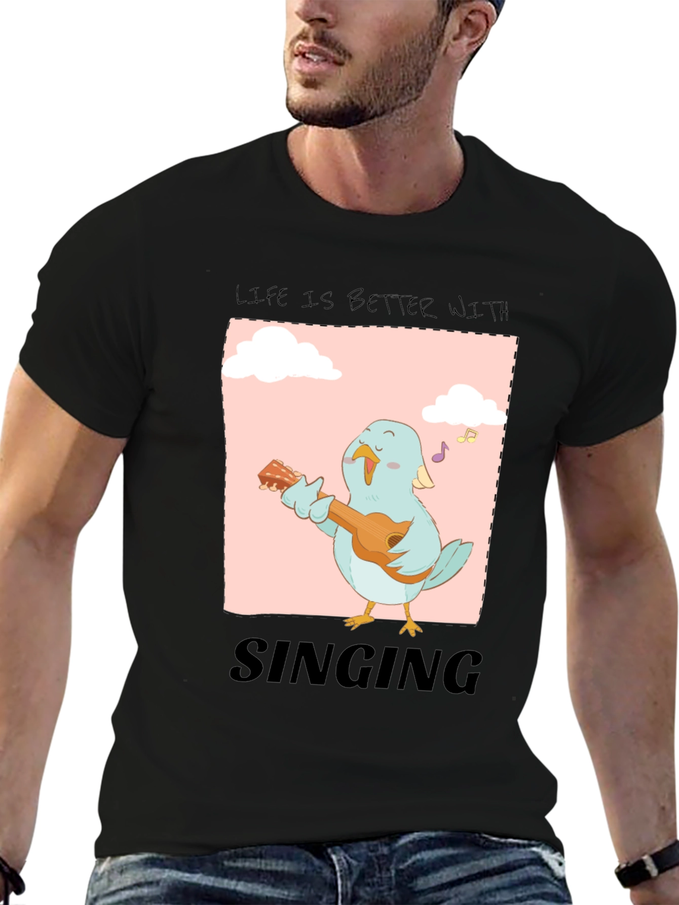 Life is Better with Singing Bird Graphic Tee