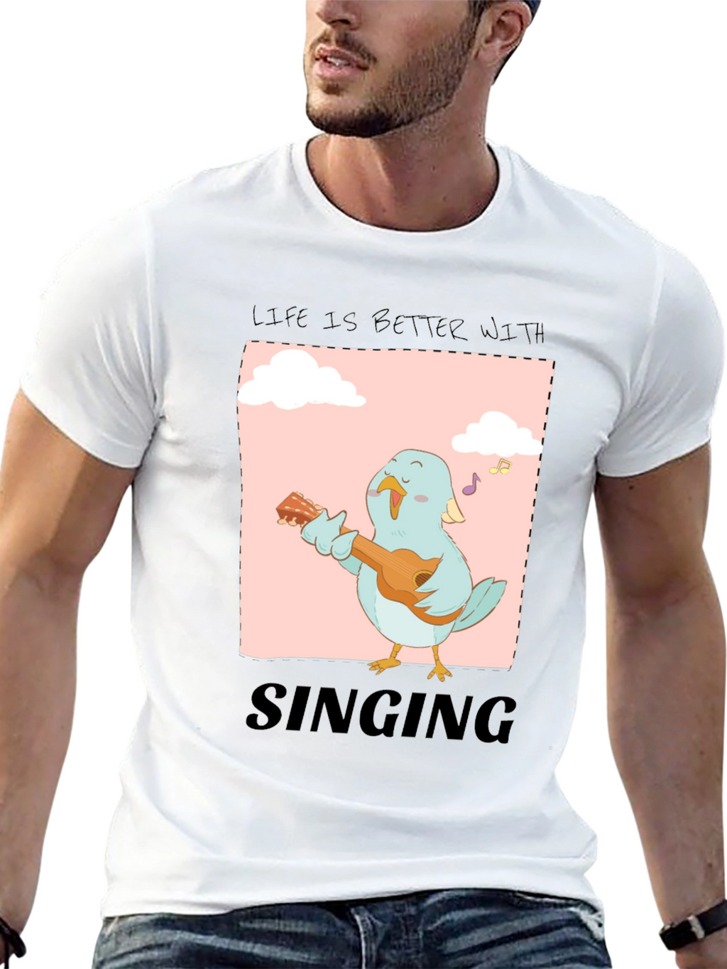 Life is Better with Singing Bird Graphic Tee
