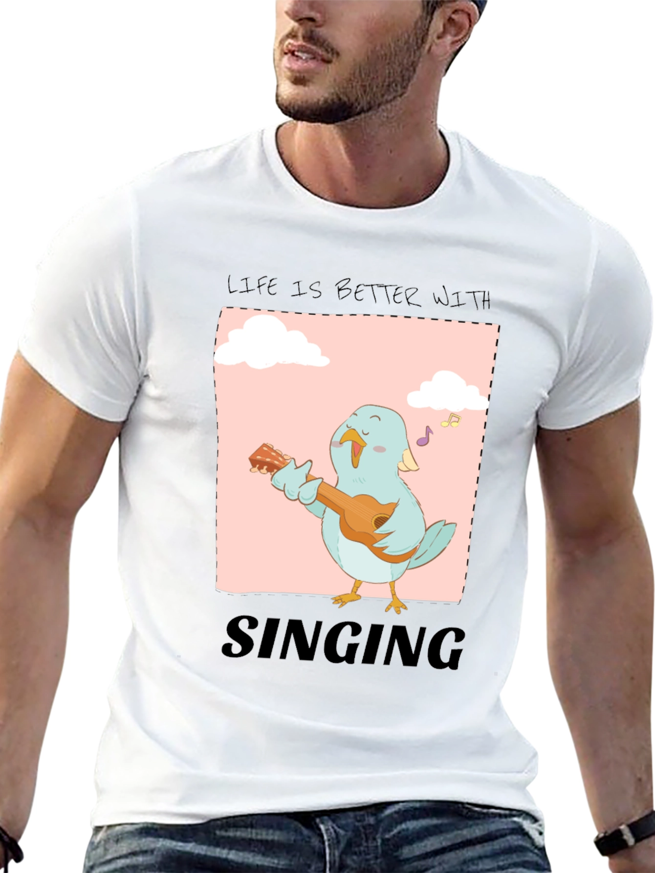 Life is Better with Singing Bird Graphic Tee