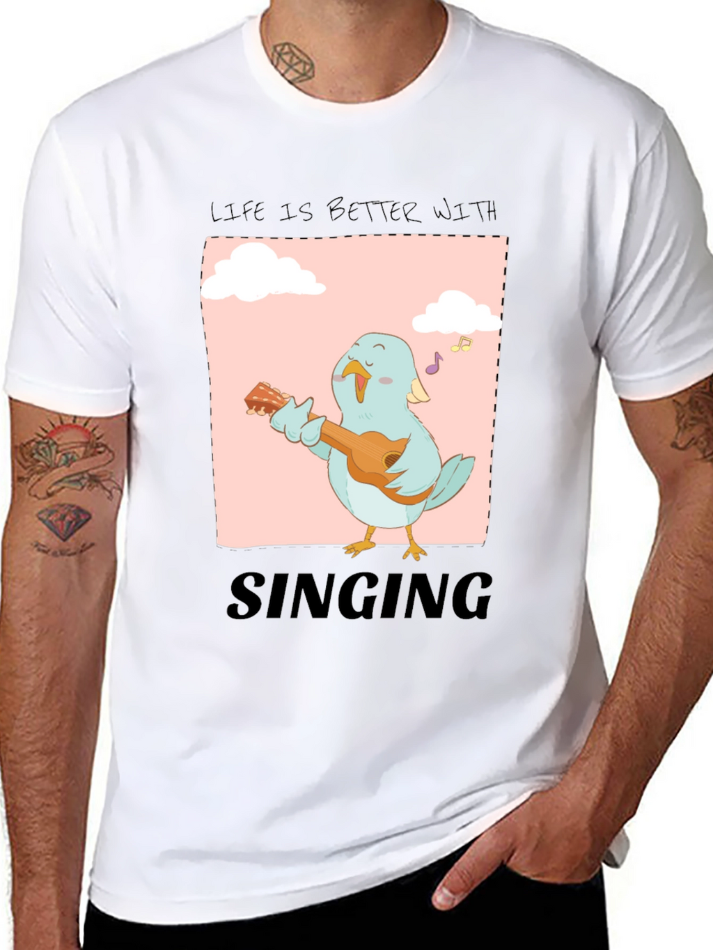 Life is Better with Singing Bird Graphic Tee
