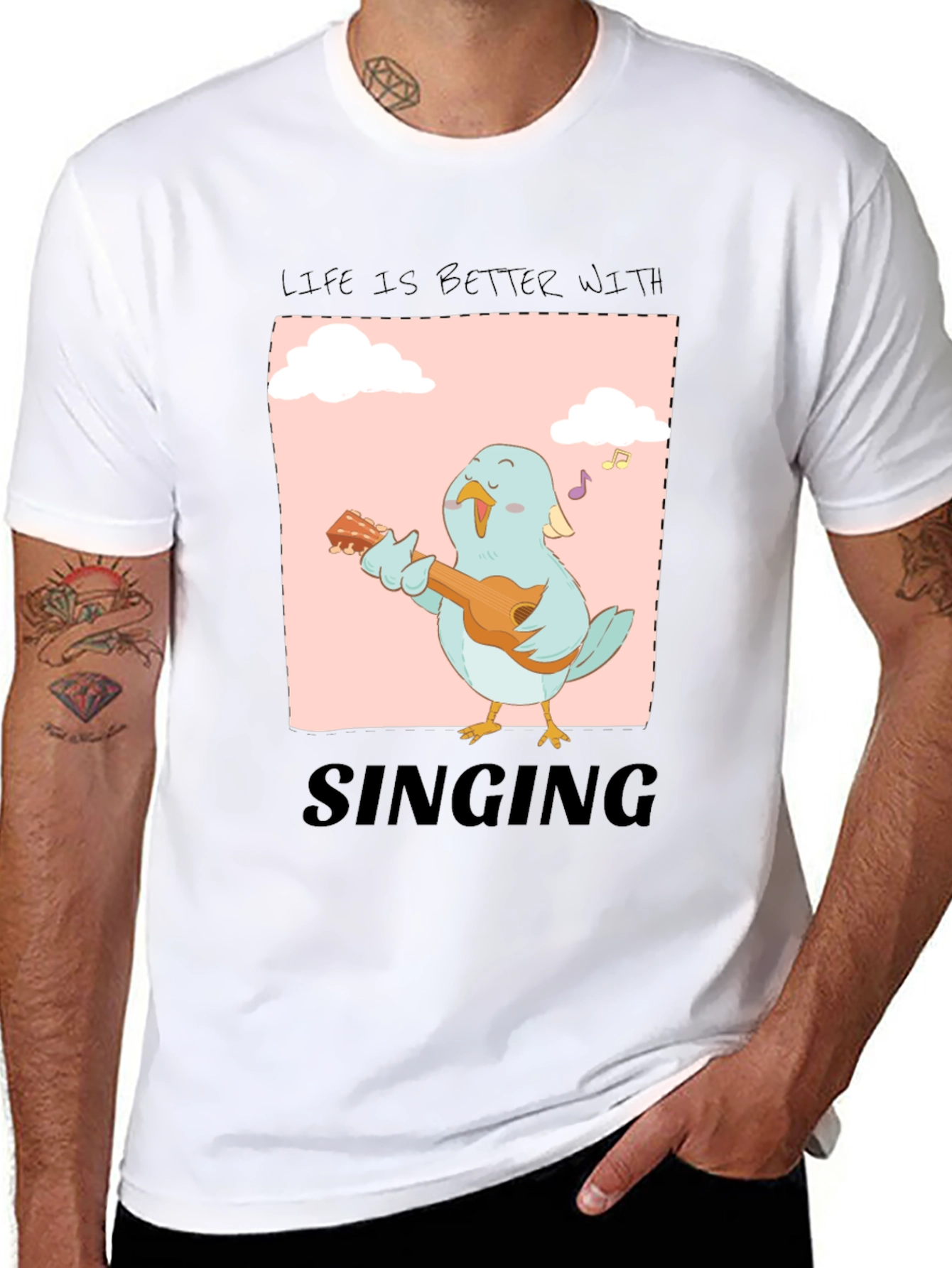 Life is Better with Singing Bird Graphic Tee