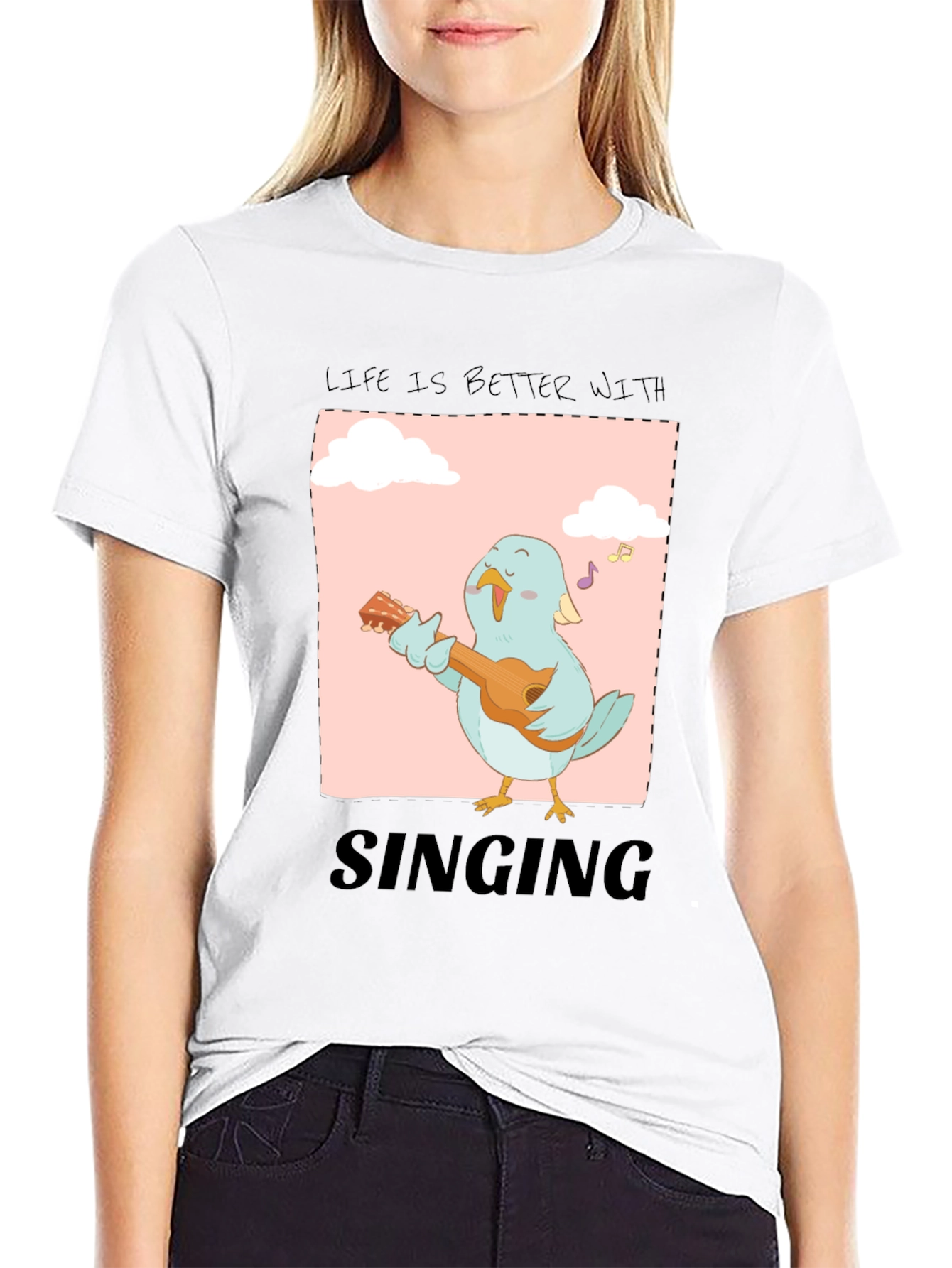 Life is Better with Singing Bird Graphic Tee