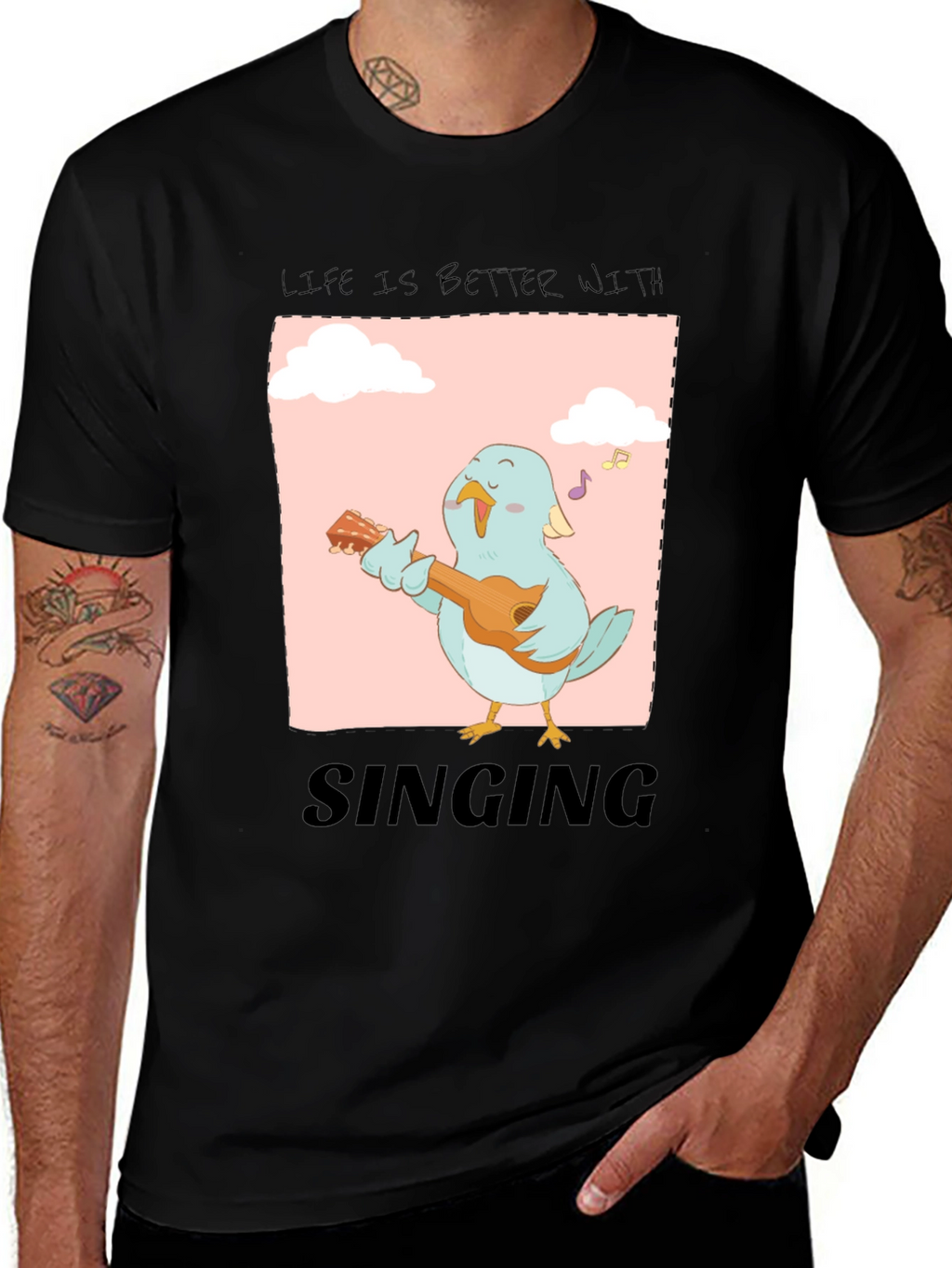 Life is Better with Singing Bird Graphic Tee