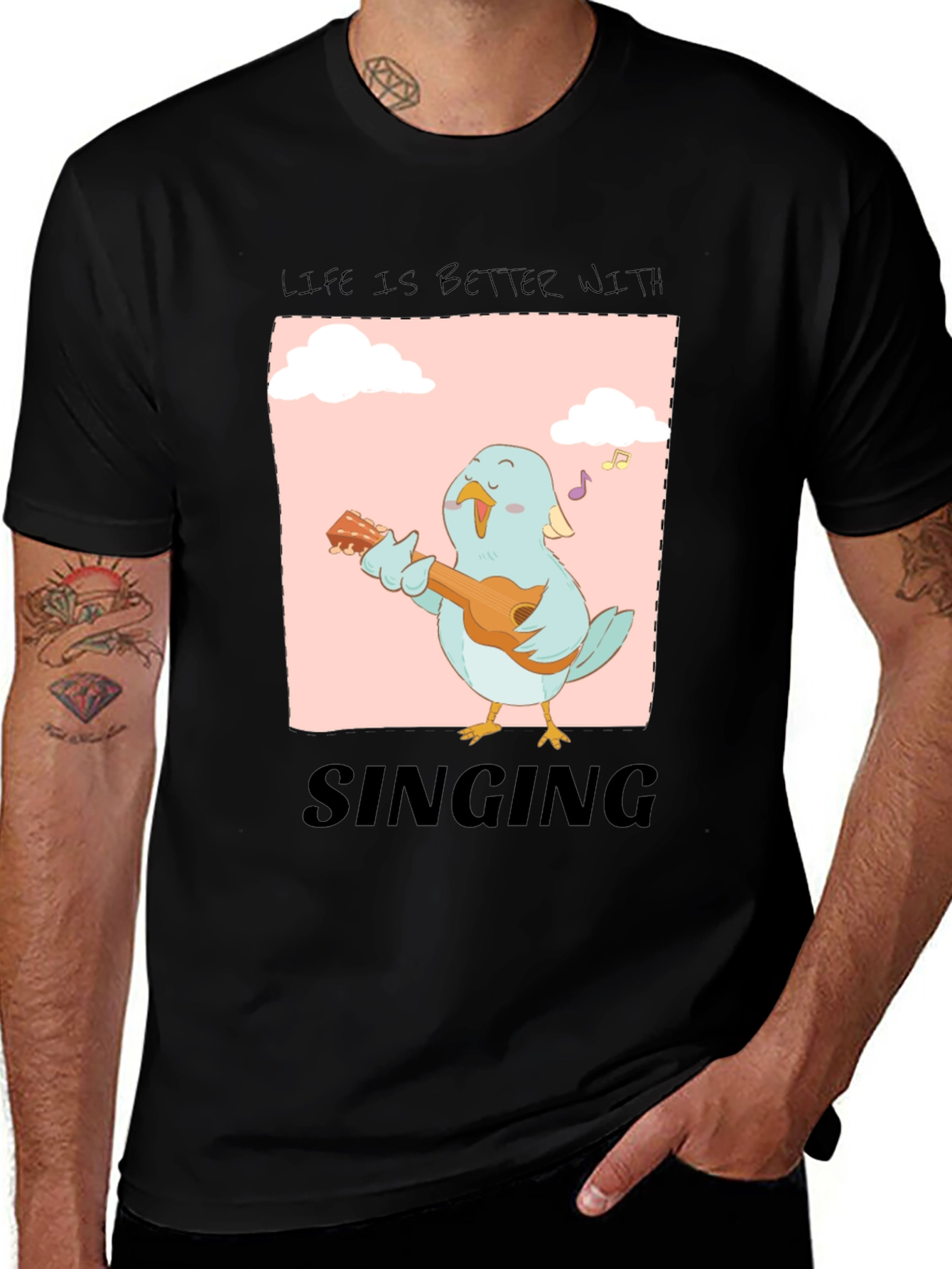 Life is Better with Singing Bird Graphic Tee