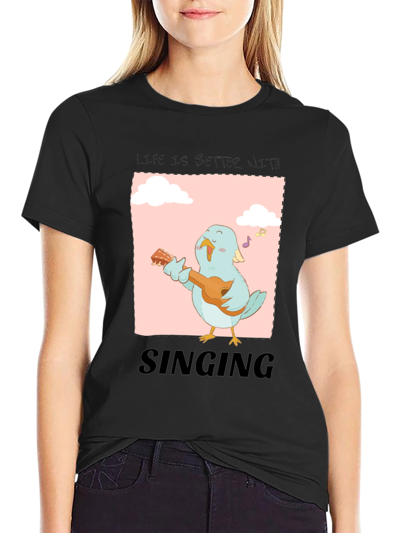 Life is Better with Singing Bird Graphic Tee