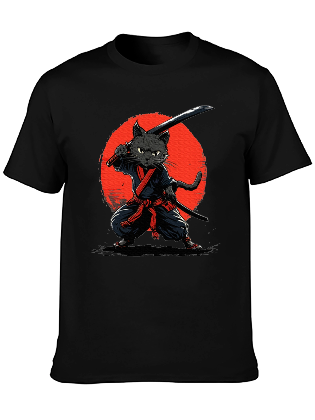 Ninja Cat Graphic T-Shirt