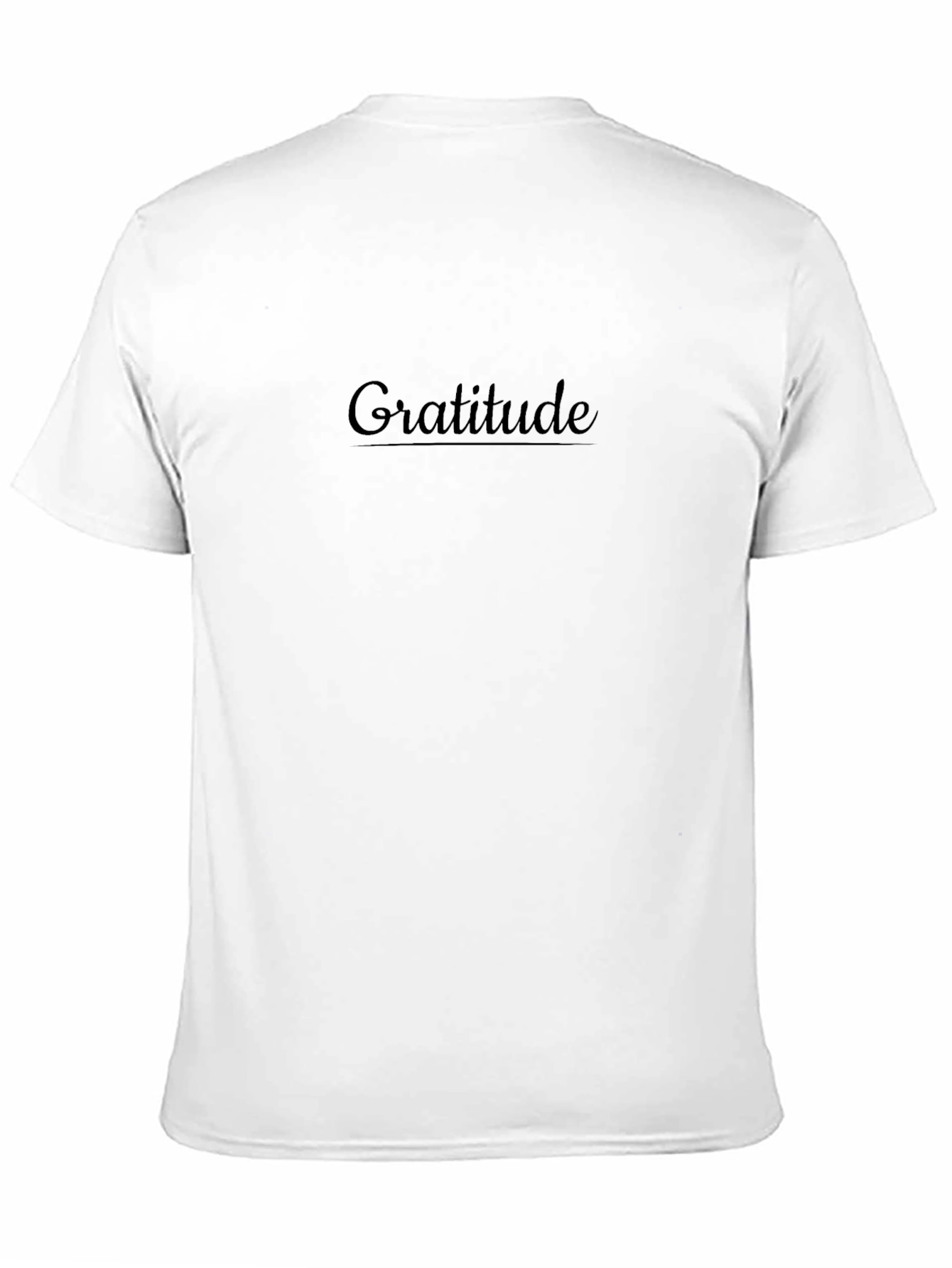 Gratitude Graphic Tee - Black Crewneck Shirt