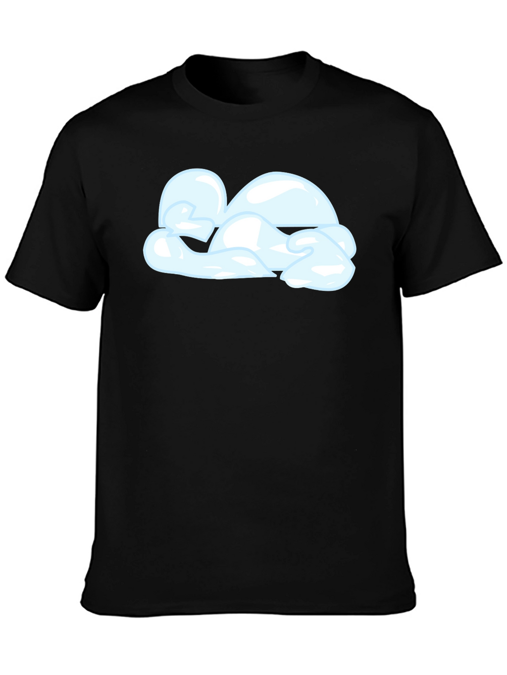 Cloud Graphic Black T-Shirt | Casual Cotton Tee
