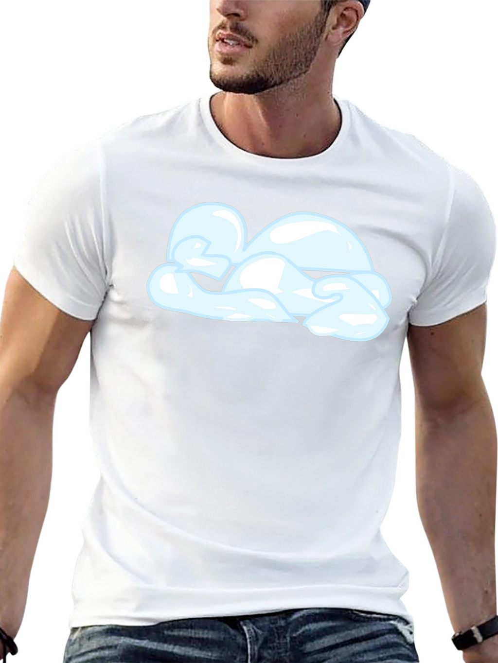 Cloud Graphic Black T-Shirt | Casual Cotton Tee