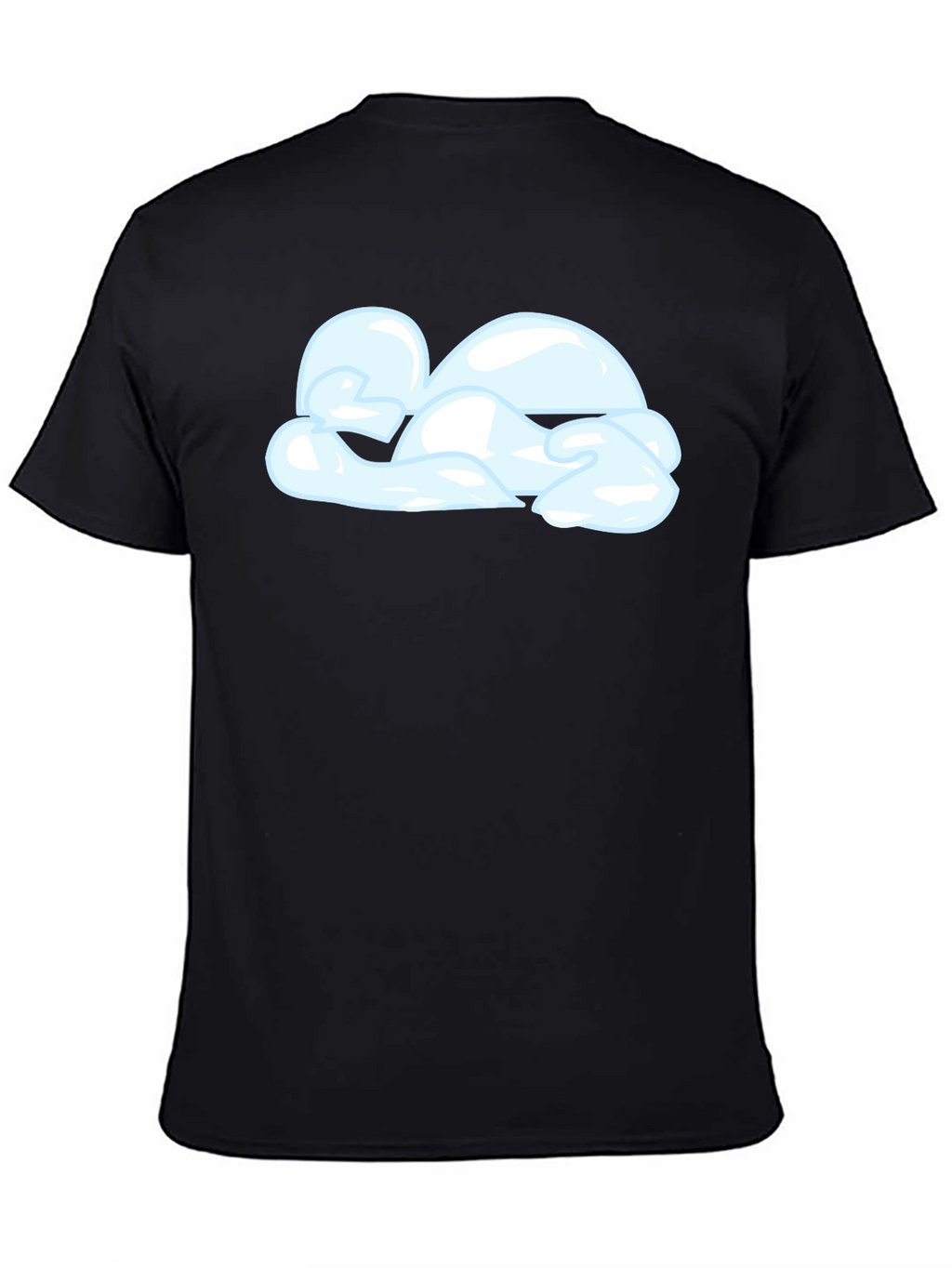 Cloud Graphic Black T-Shirt | Casual Cotton Tee