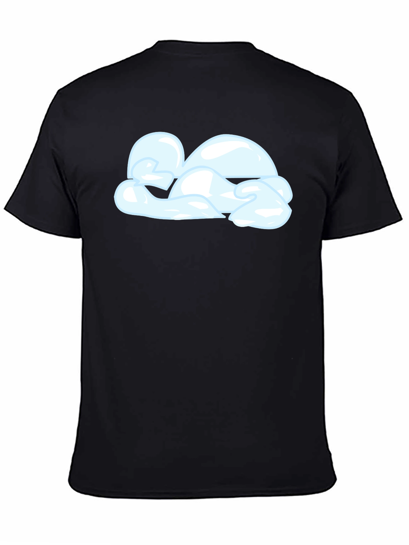 Cloud Graphic Black T-Shirt | Casual Cotton Tee