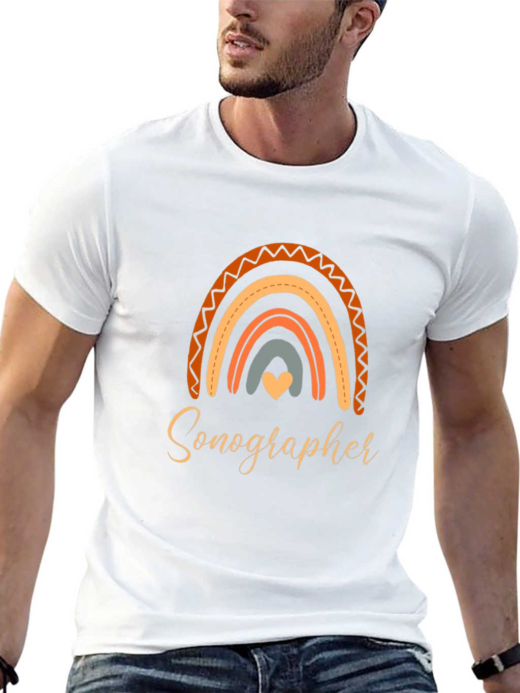 Sonographer Rainbow Graphic T-Shirt