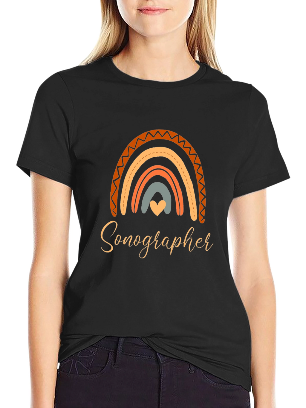 Sonographer Rainbow Graphic T-Shirt