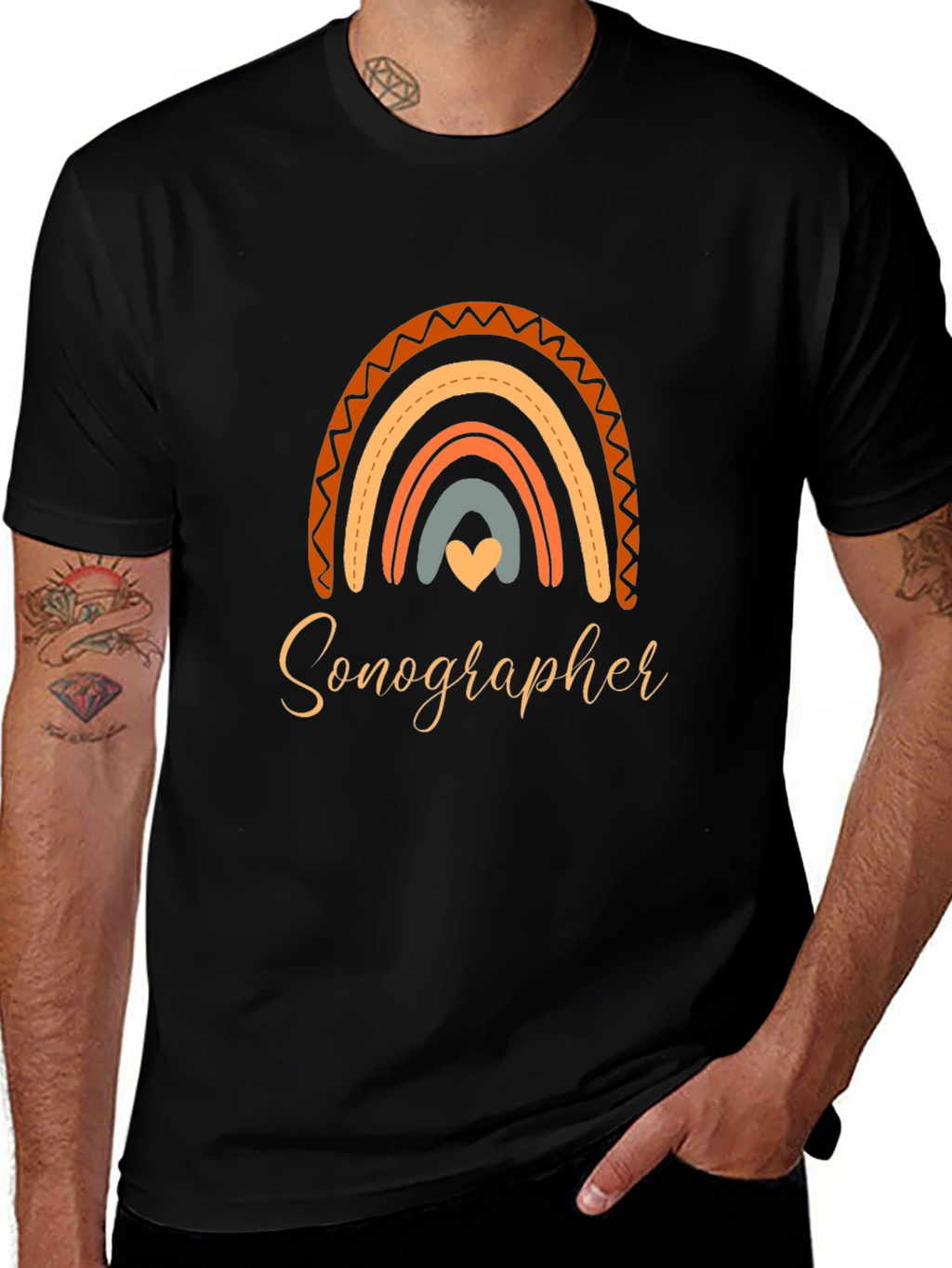 Sonographer Rainbow Graphic T-Shirt