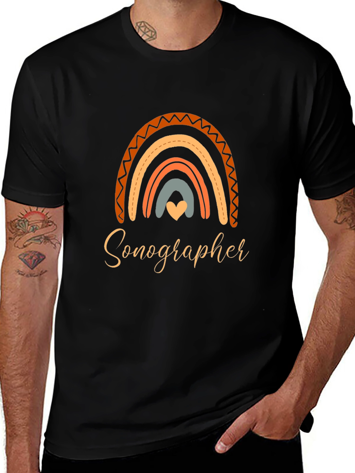 Sonographer Rainbow Graphic T-Shirt