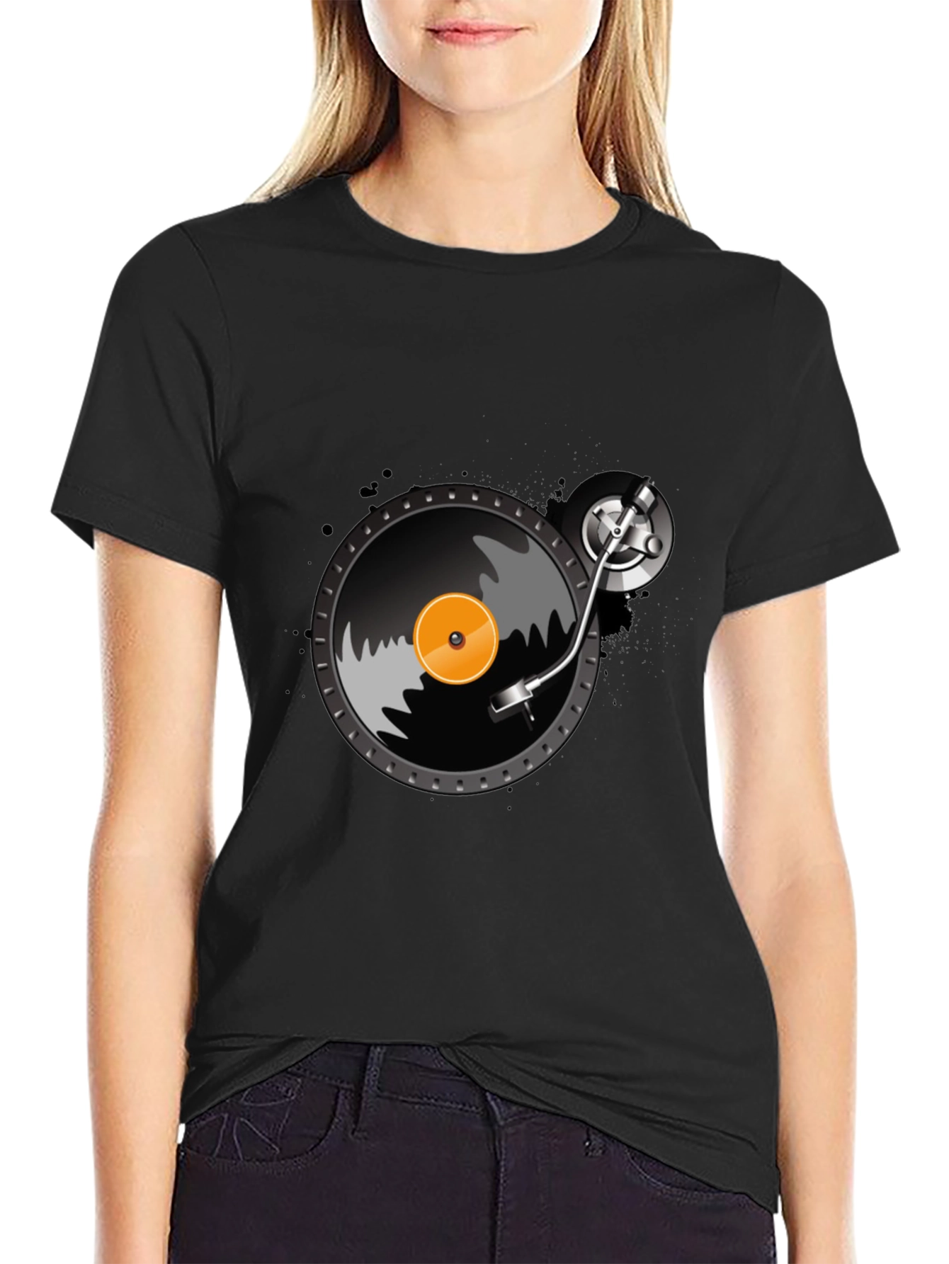Vinyl Record Player Graphic T-Shirt