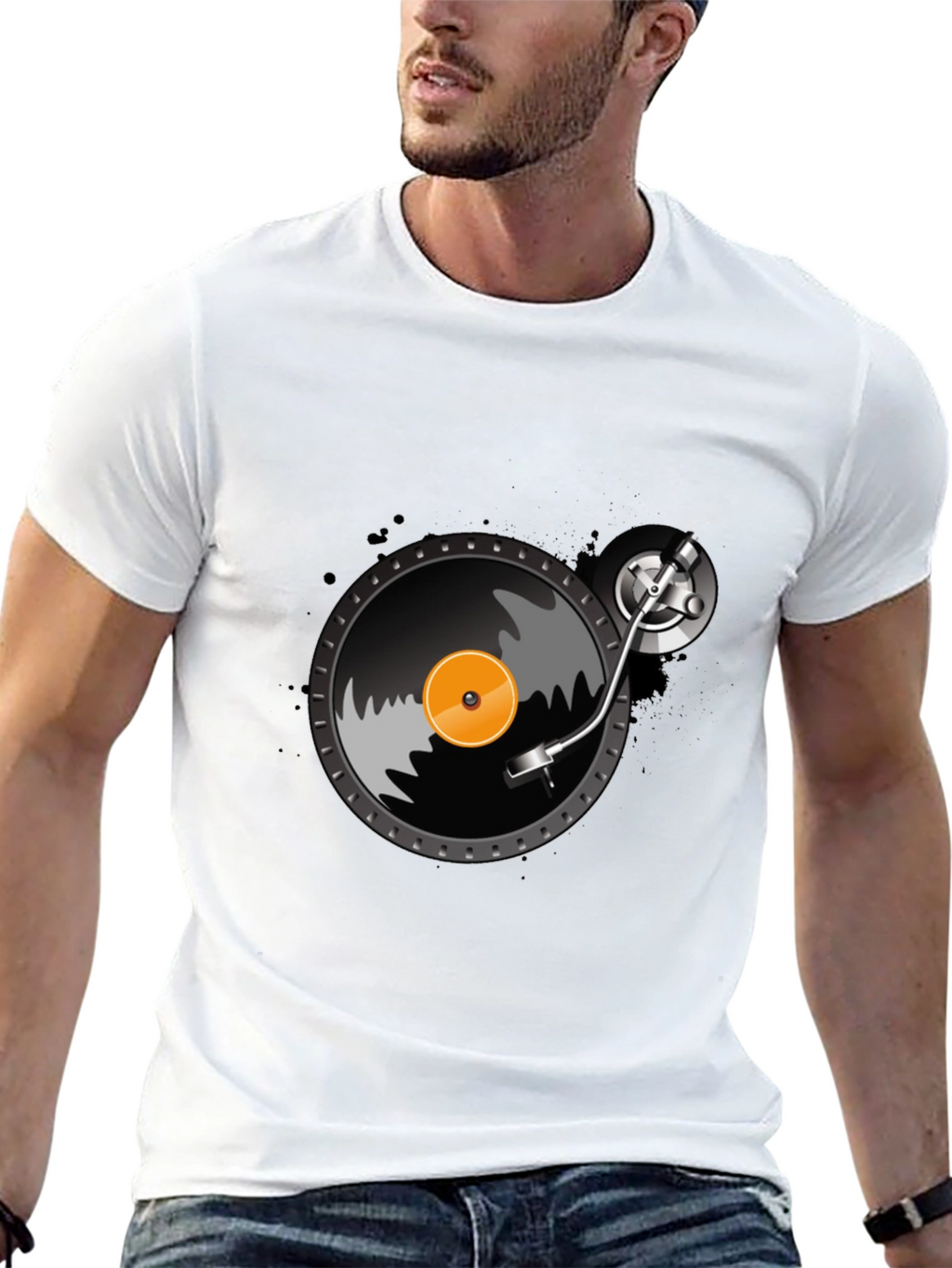 Vinyl Record Player Graphic T-Shirt