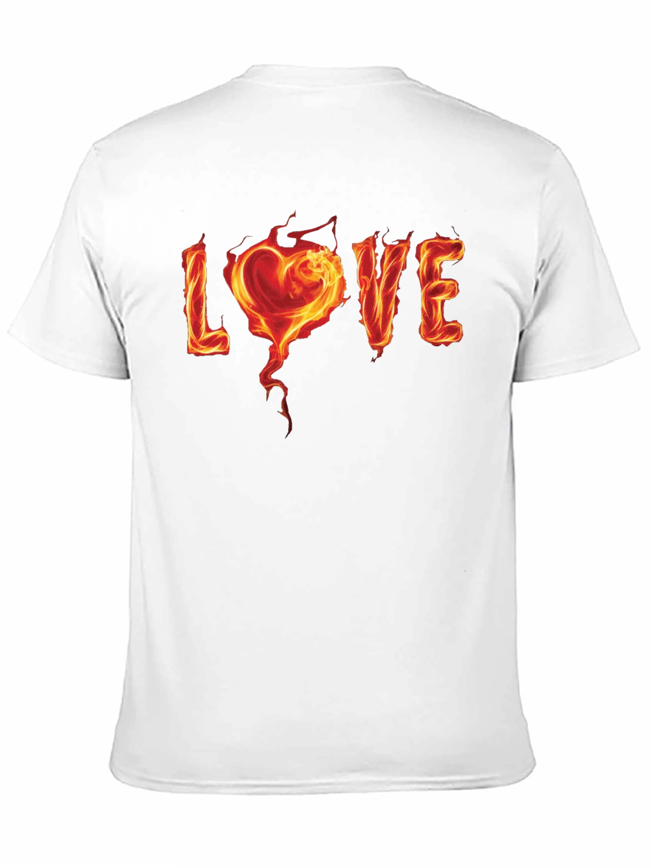 Fiery Love Graphic Black T-Shirt