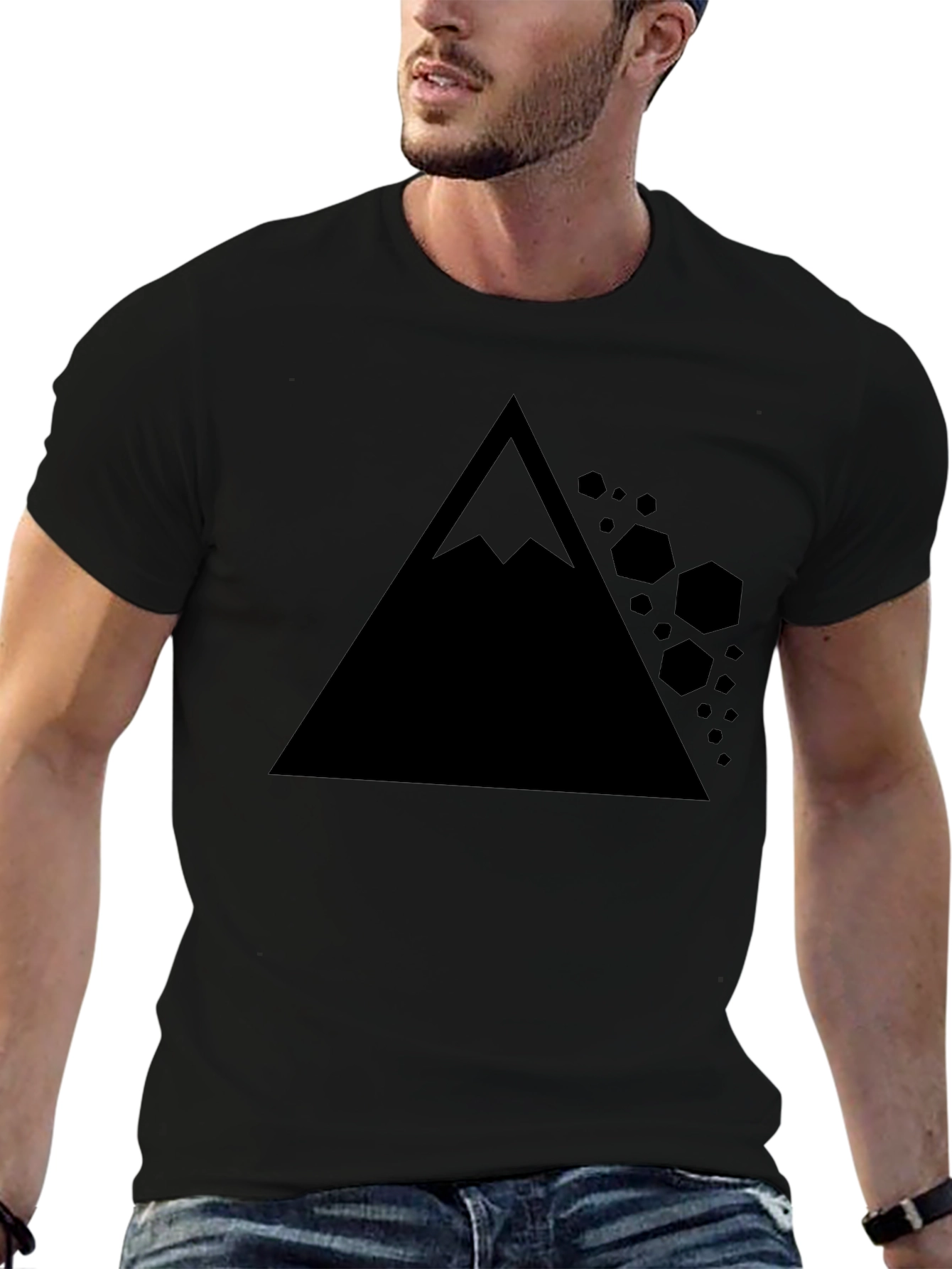 Geometric Mountain T-Shirt - Modern Graphic Tee