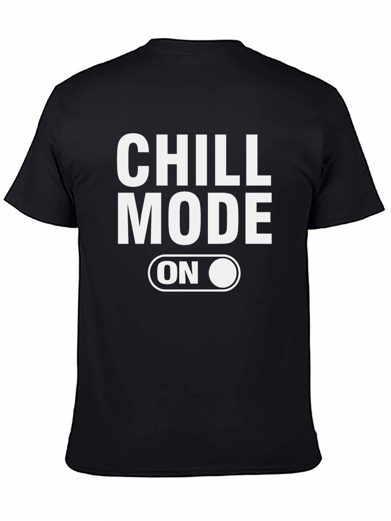 Chill Mode On Graphic Tee - Black Casual T-Shirt