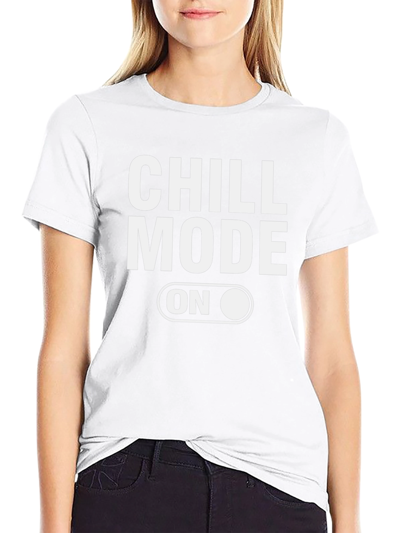 Chill Mode On Graphic Tee - Black Casual T-Shirt