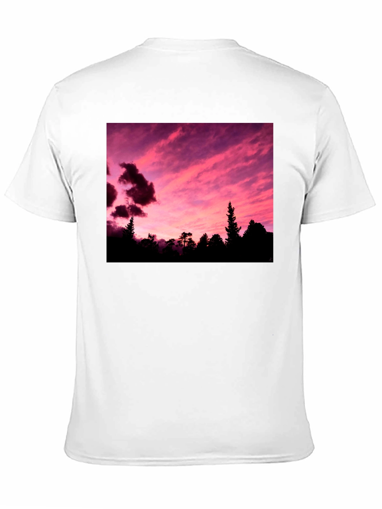 Sunset Forest Graphic Tee - Black