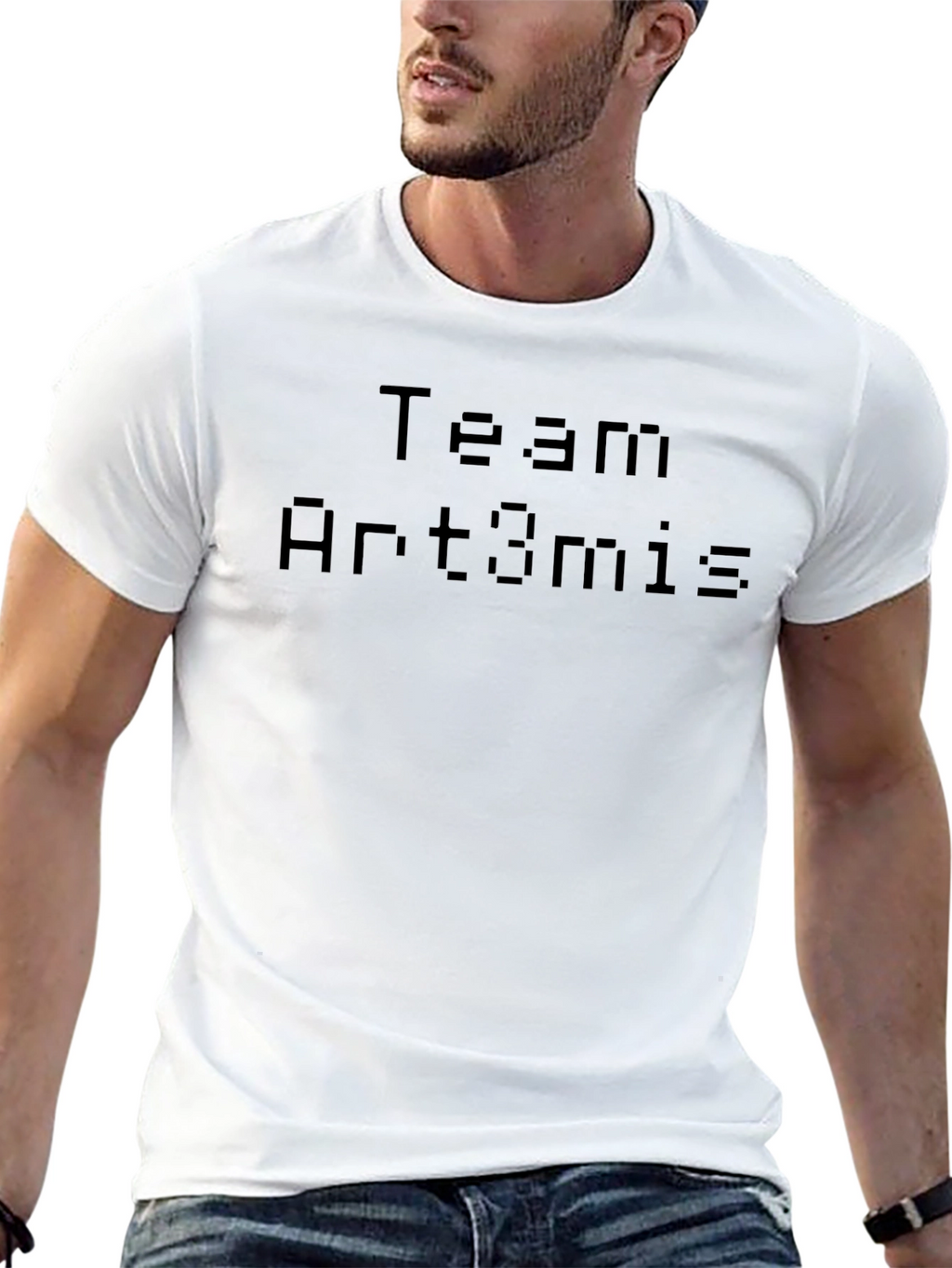 Team Artemis Black Crew Neck T-Shirt