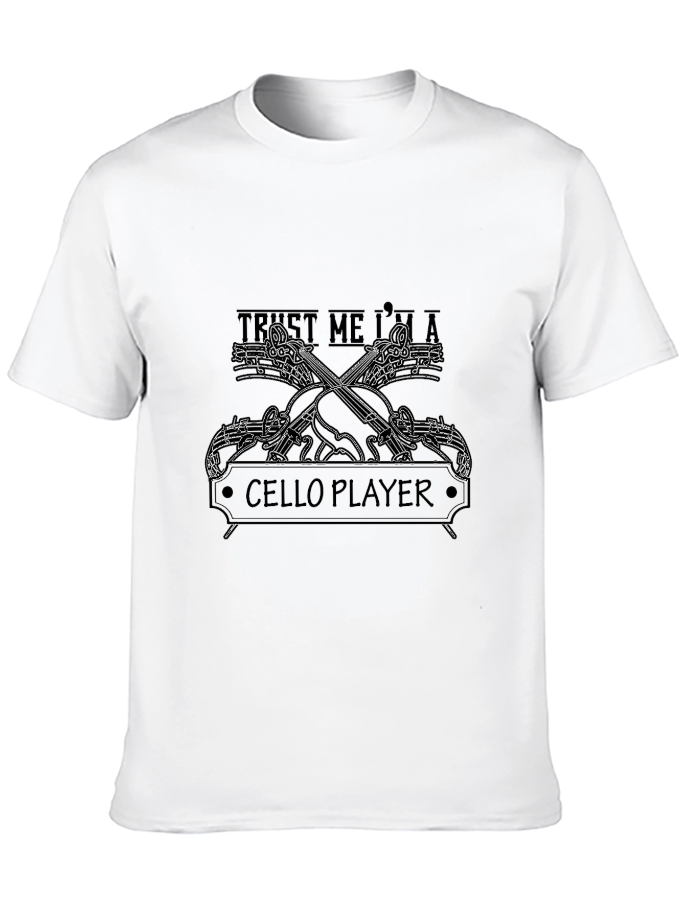 Trust Me Im A Cello Player Black T-Shirt