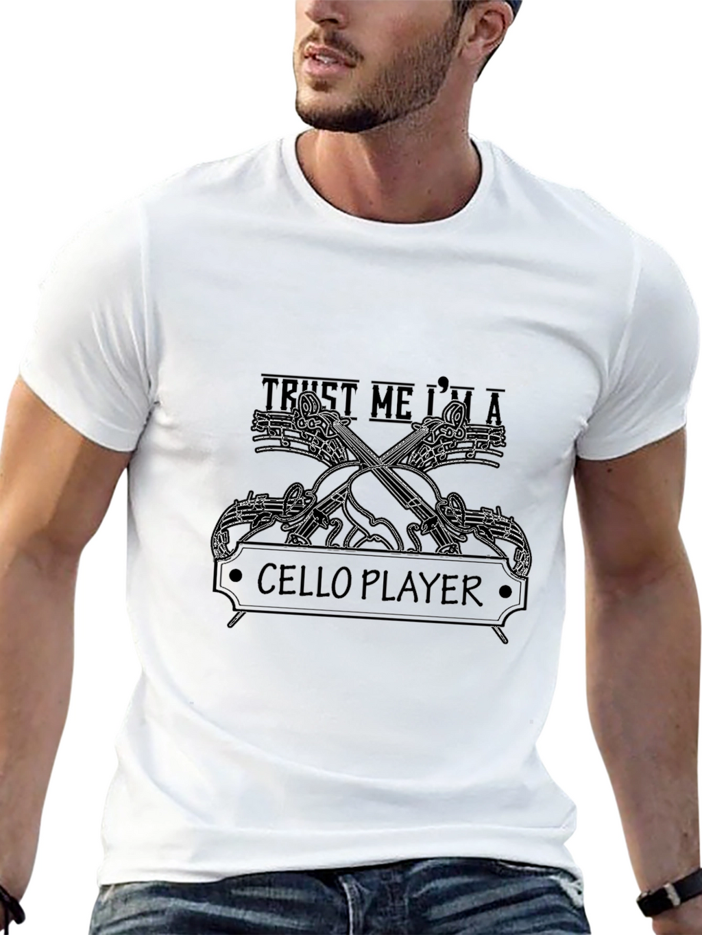 Trust Me Im A Cello Player Black T-Shirt