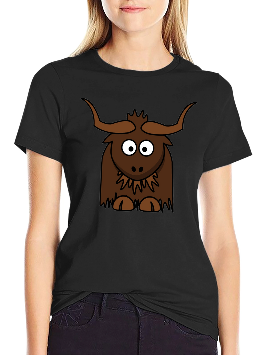Cartoon Yak Graphic Tee - Fun & Unique!