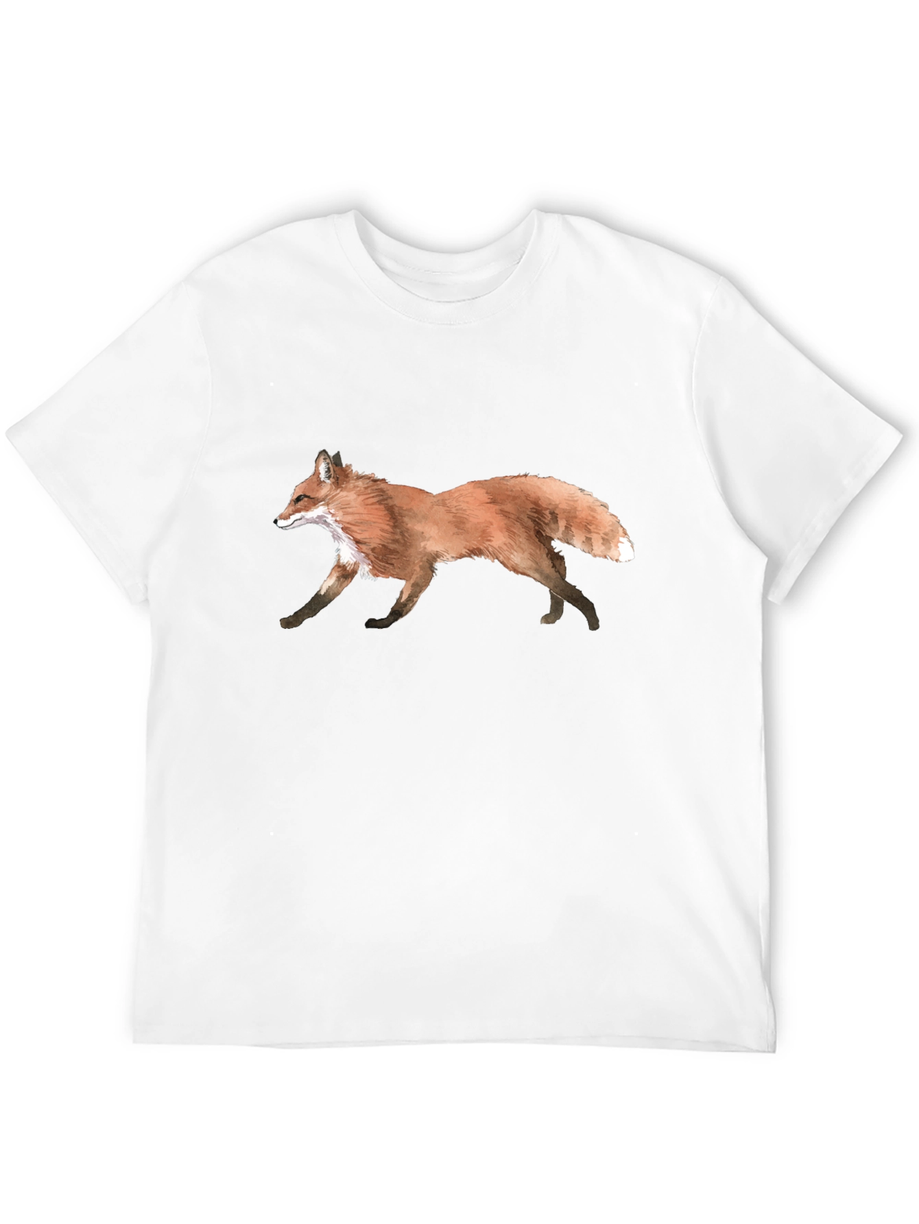 Fox Graphic Black T-Shirt - Nature Inspired Design