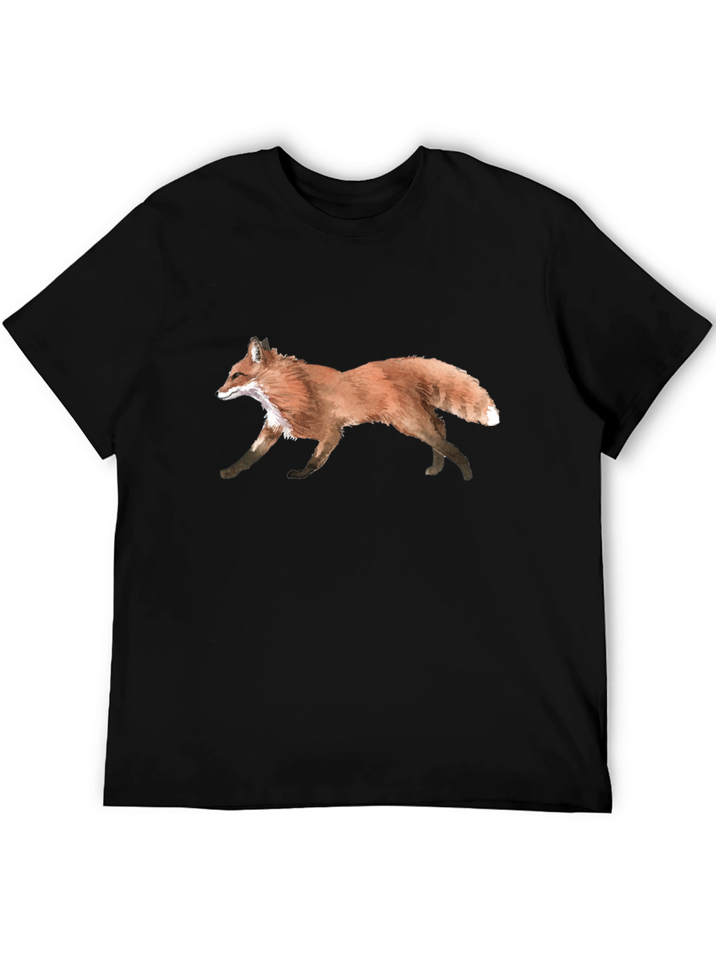 Fox Graphic Black T-Shirt - Nature Inspired Design