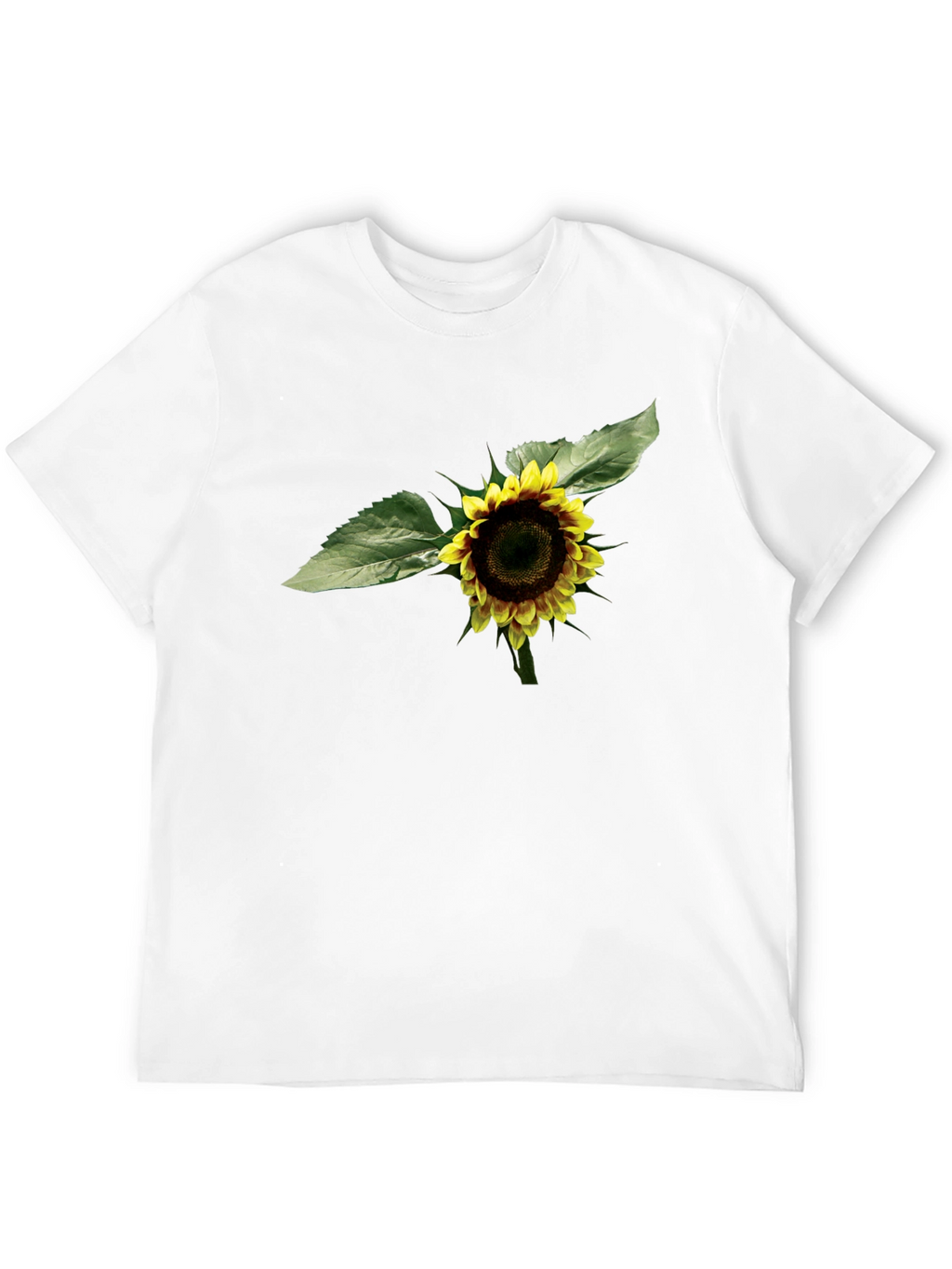 Sunflower Graphic Tee - Black Cotton T-Shirt